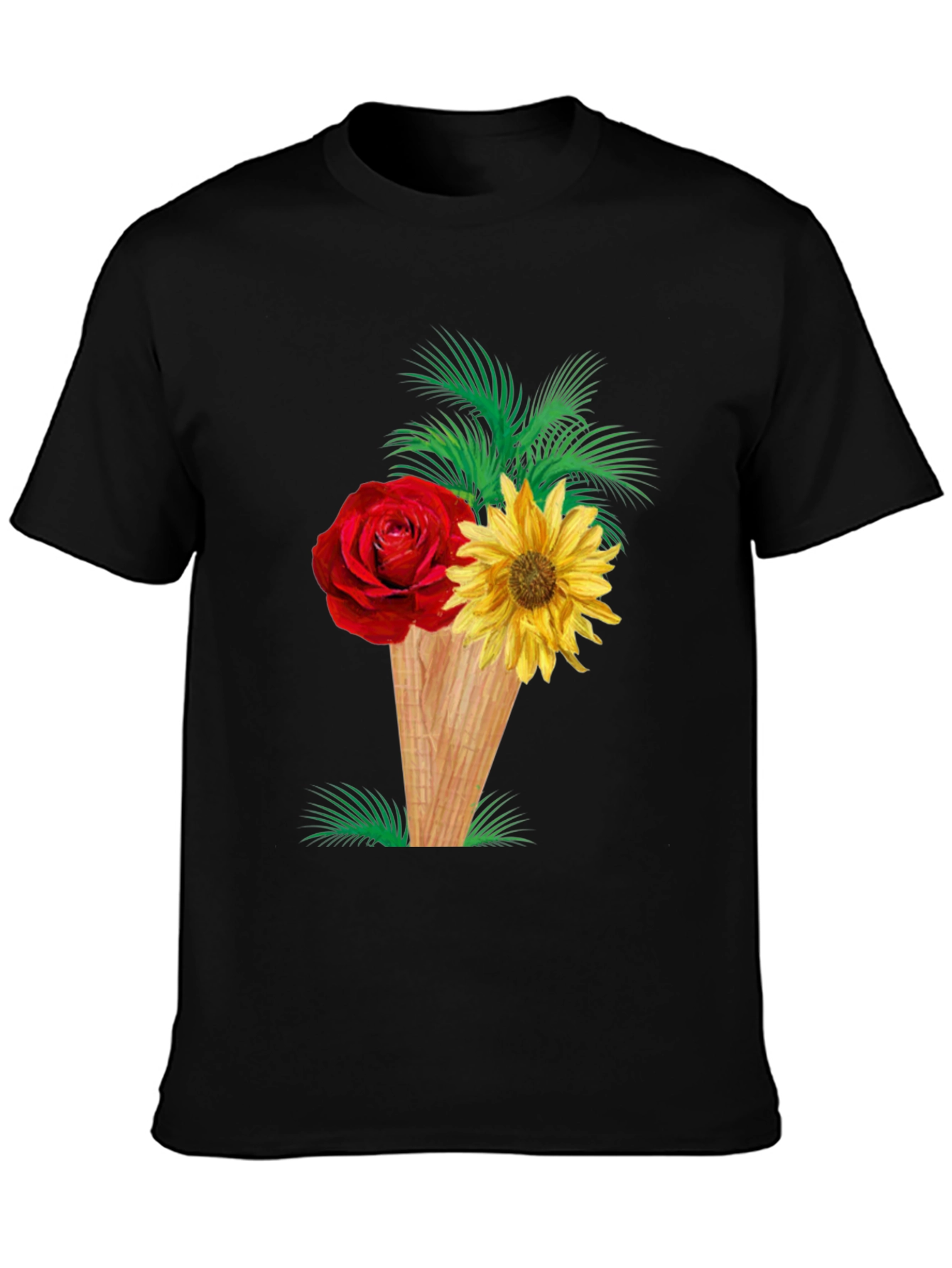 Floral Ice Cream Cone Graphic Tee