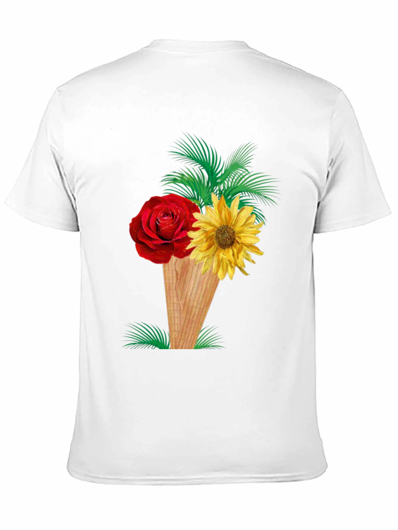 Floral Ice Cream Cone Graphic Tee