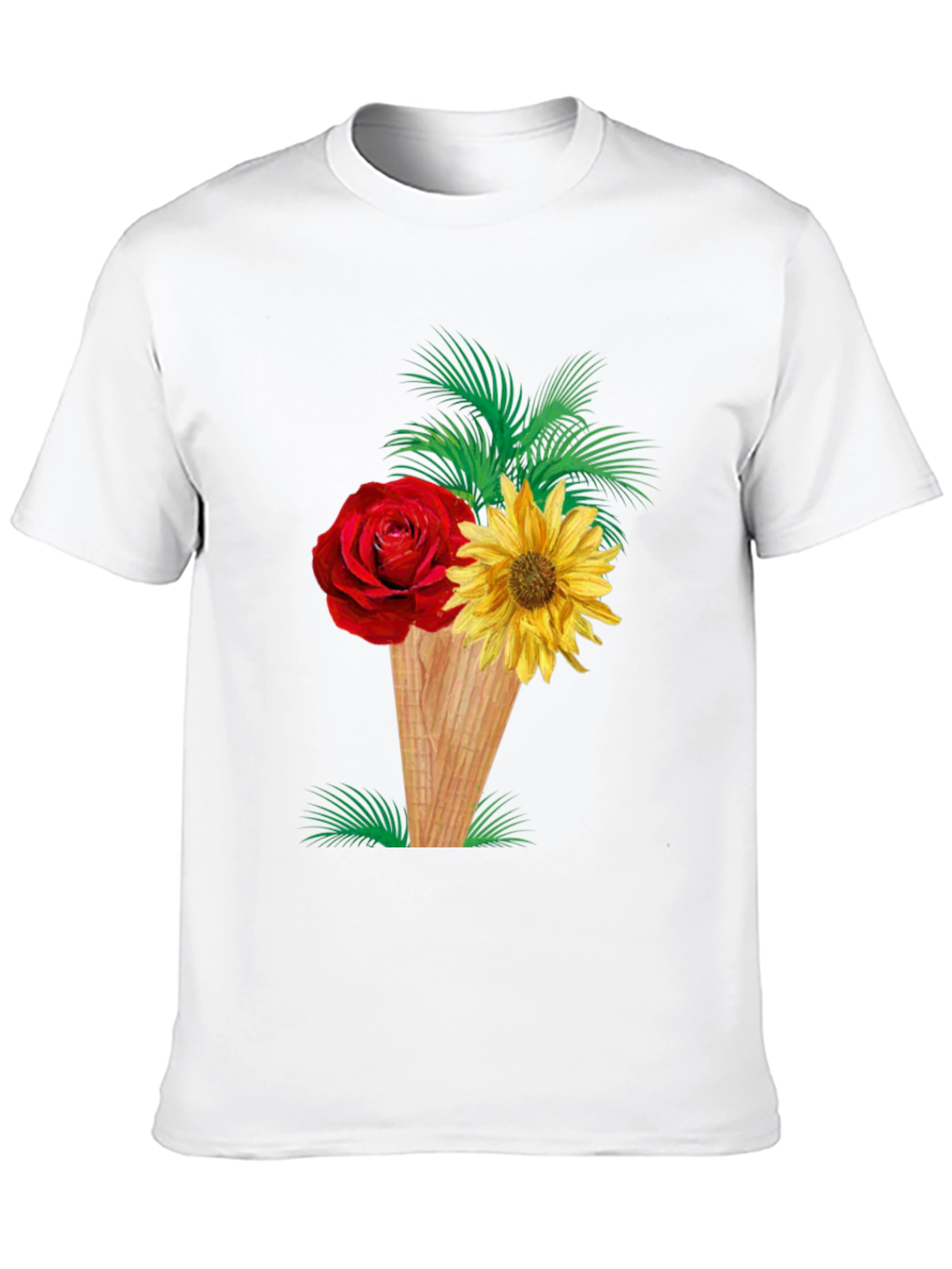 Floral Ice Cream Cone Graphic Tee