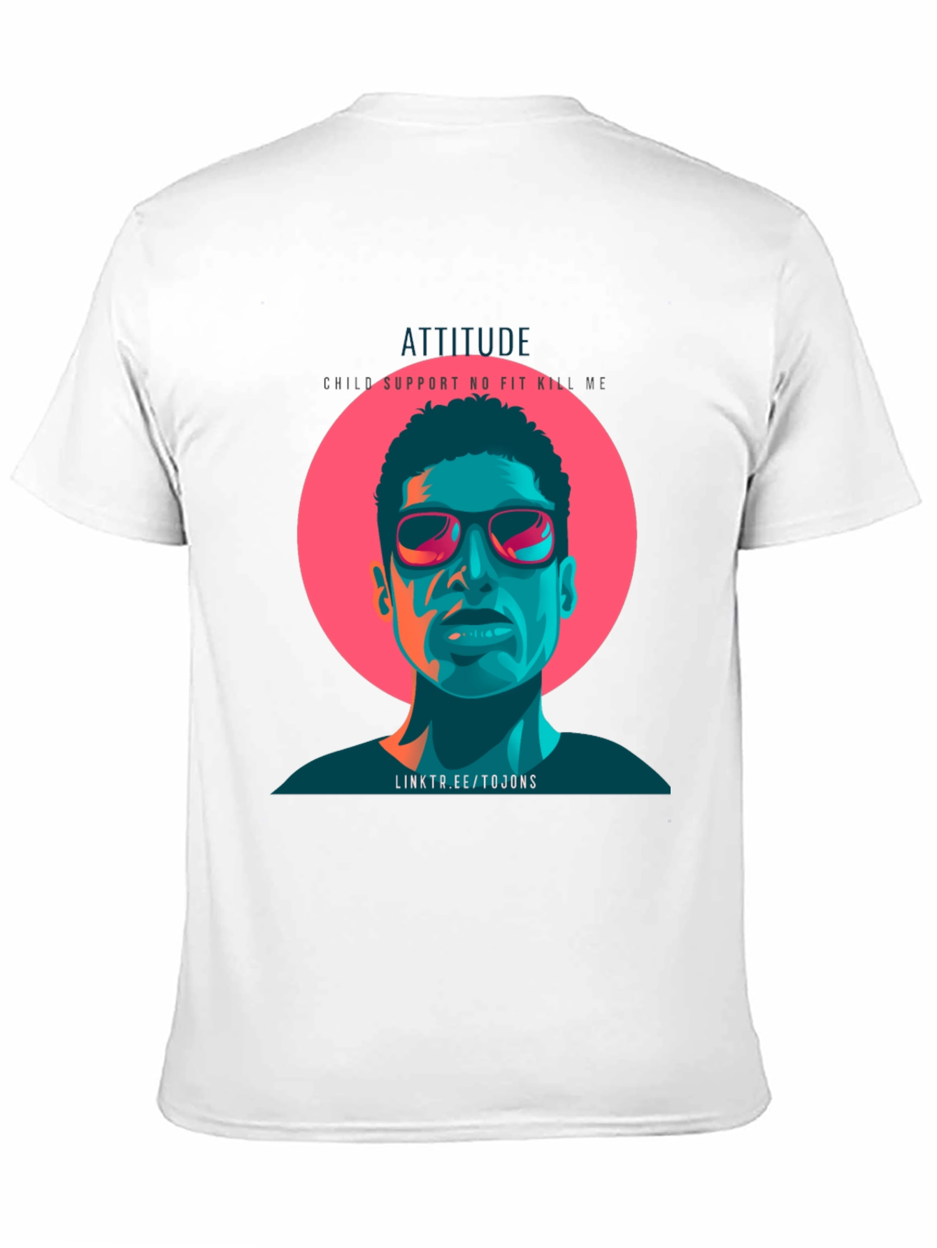 Attitude Graphic Print Black T-Shirt