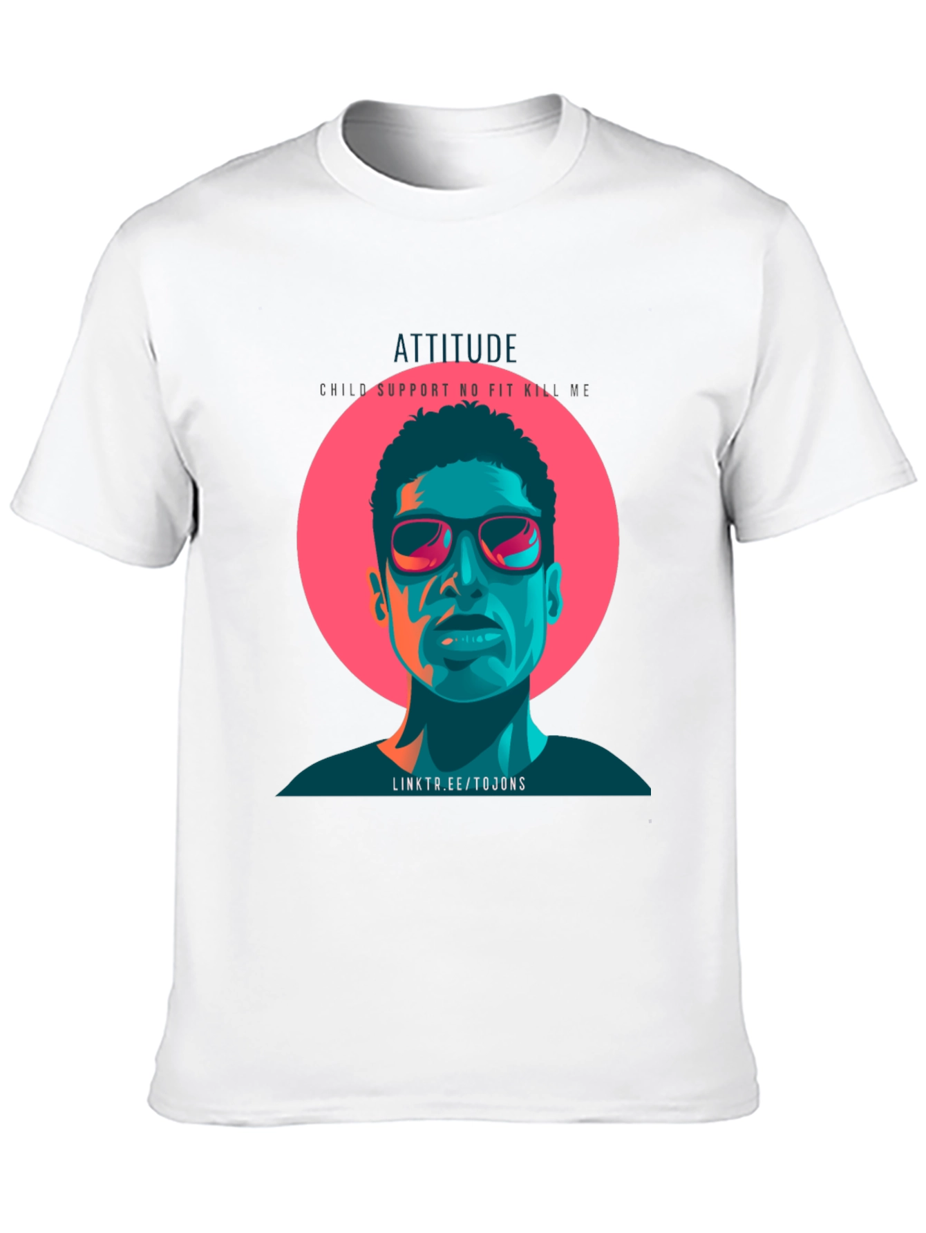 Attitude Graphic Print Black T-Shirt