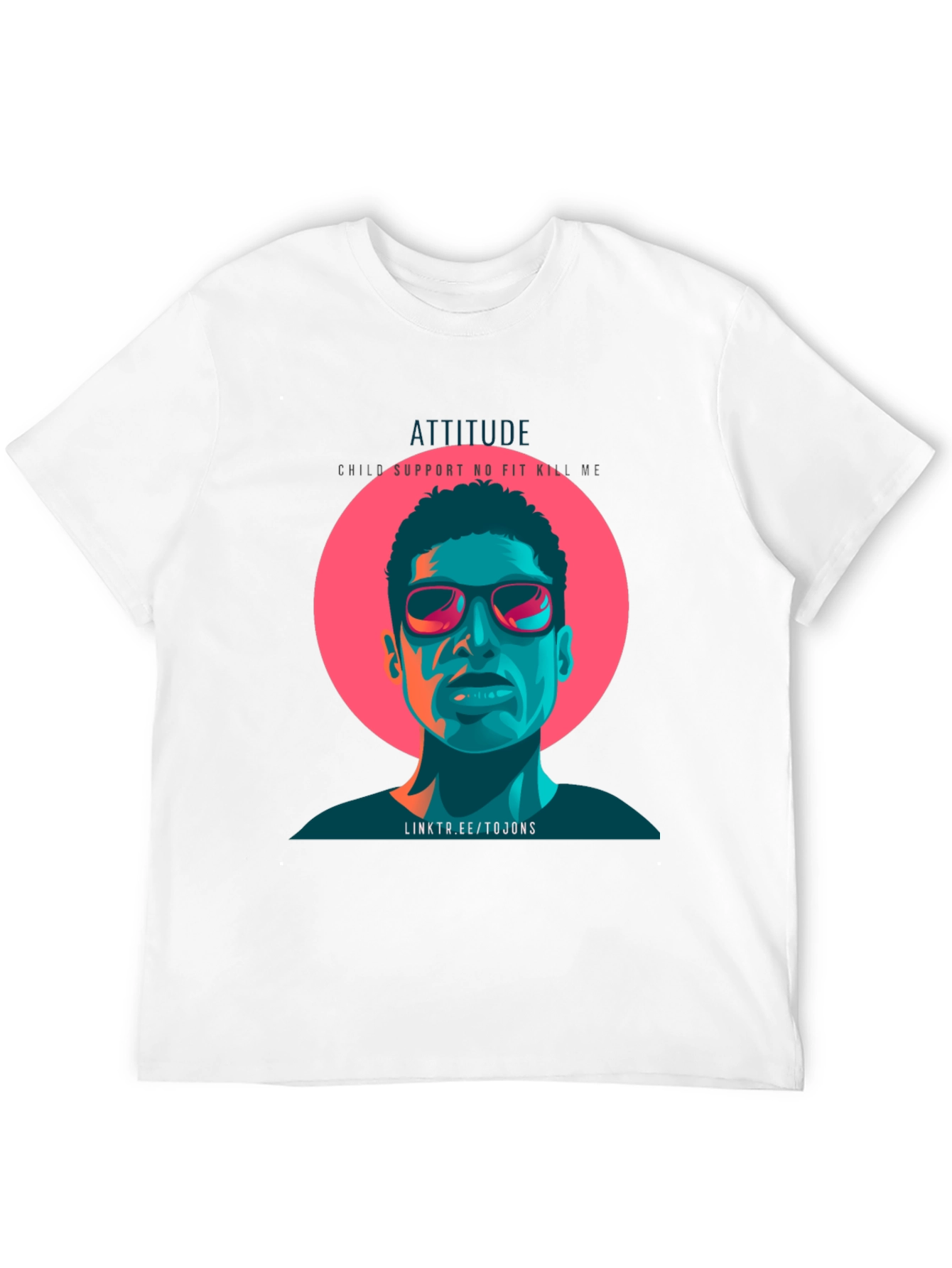 Attitude Graphic Print Black T-Shirt