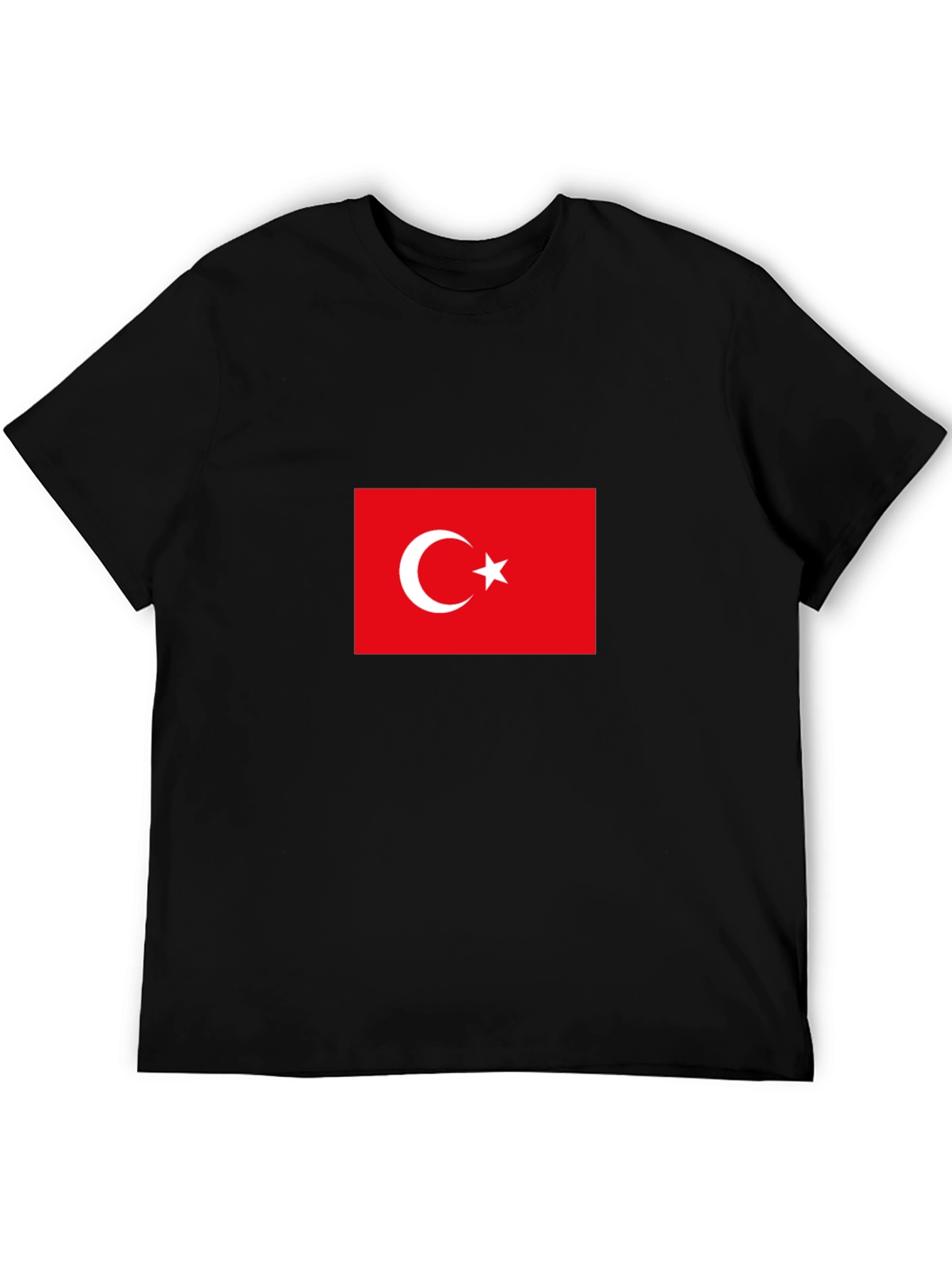 Turkey Flag T-Shirt - Black Cotton Tee