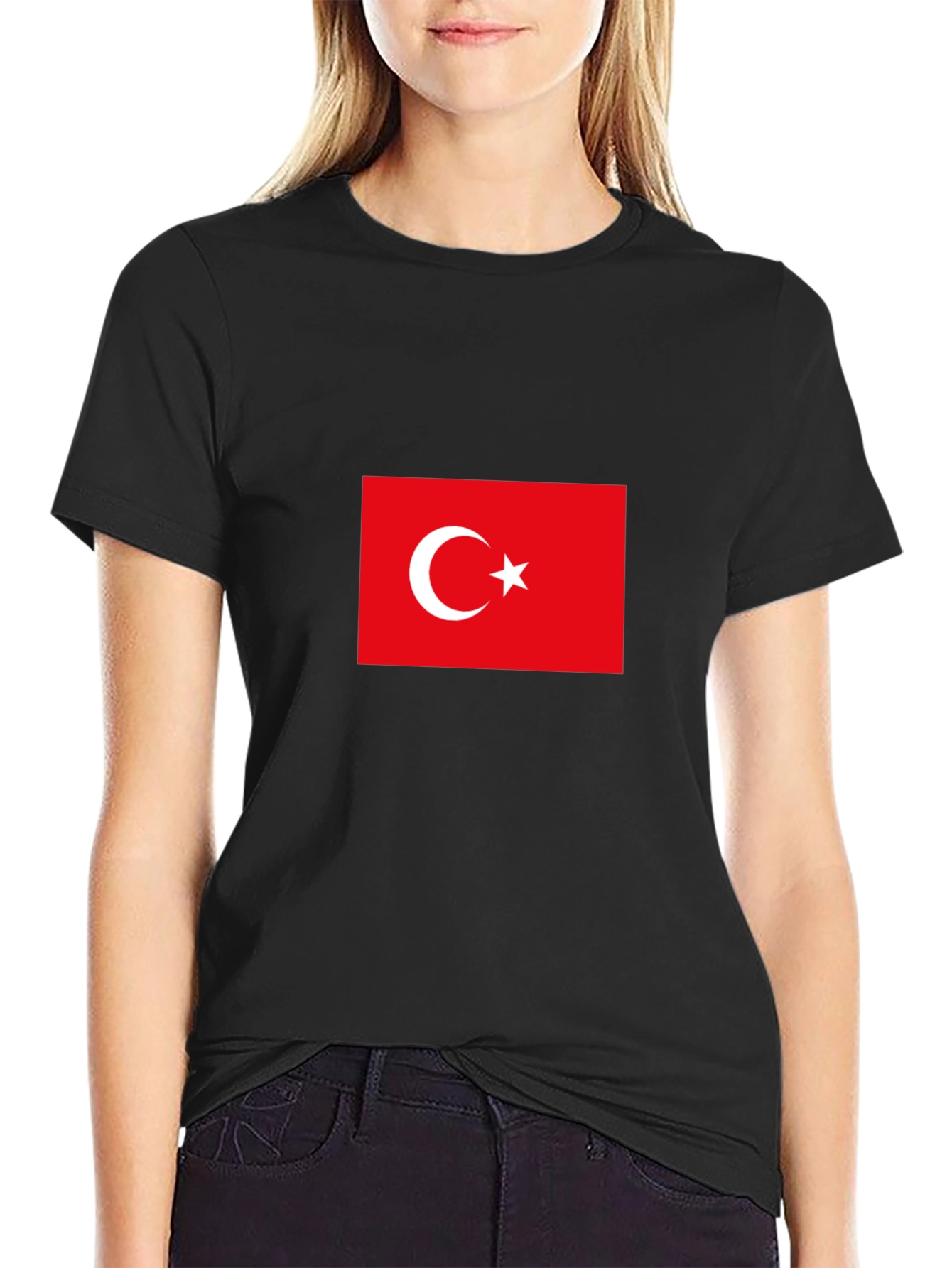 Turkey Flag T-Shirt - Black Cotton Tee