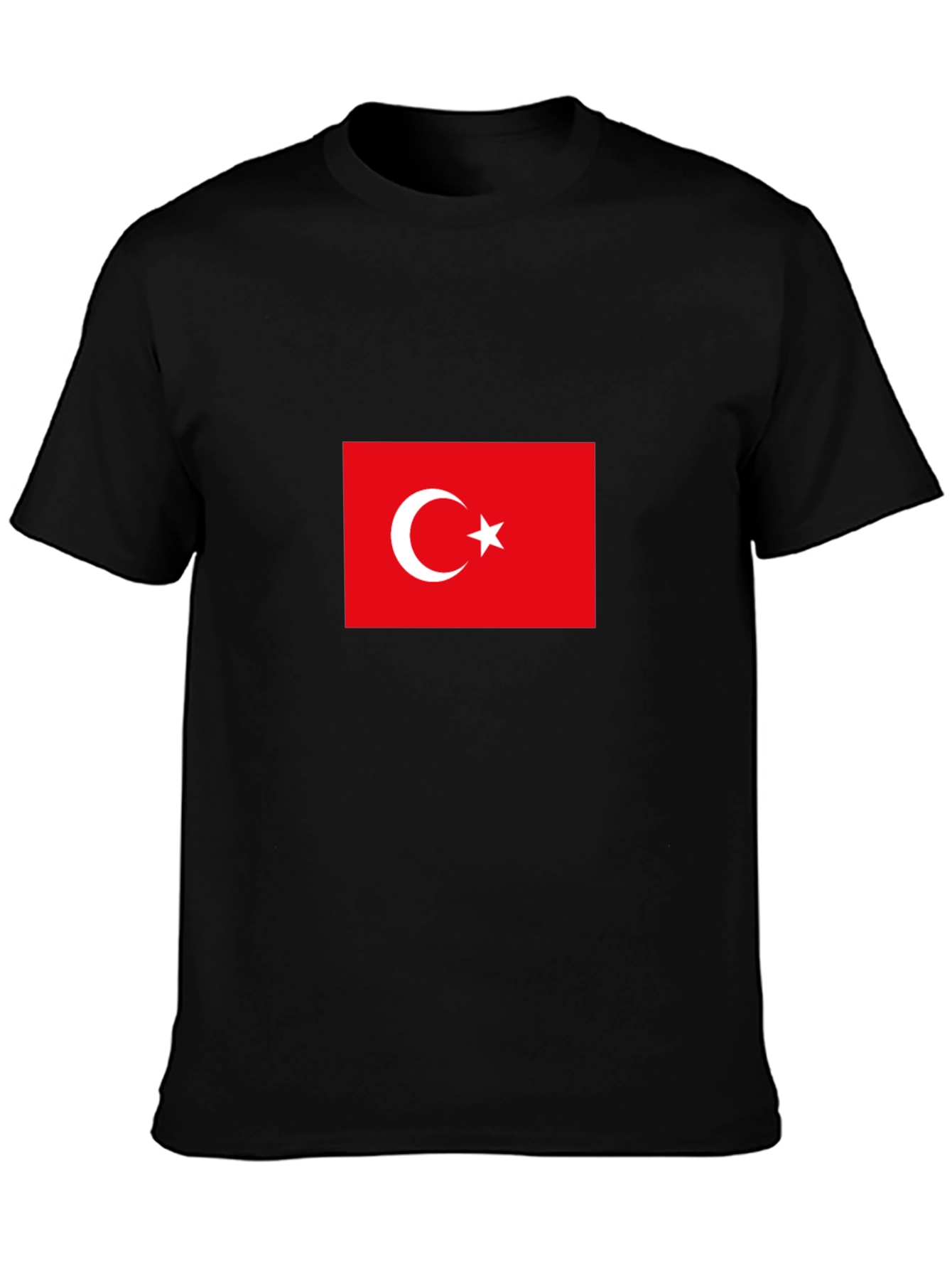 Turkey Flag T-Shirt - Black Cotton Tee