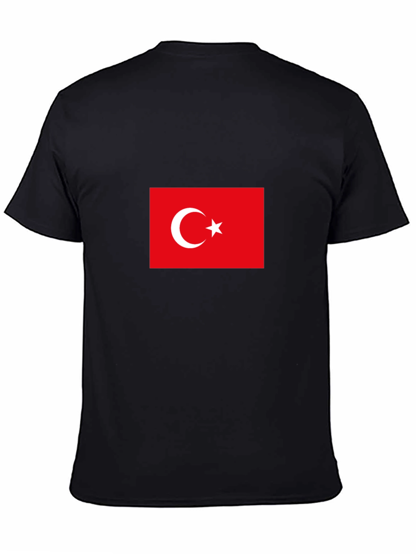 Turkey Flag T-Shirt - Black Cotton Tee