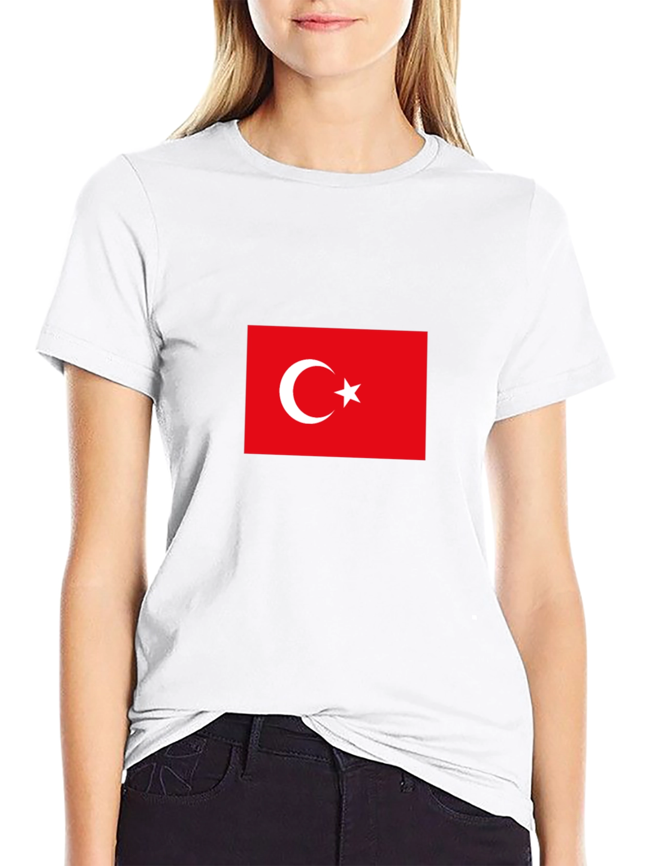 Turkey Flag T-Shirt - Black Cotton Tee