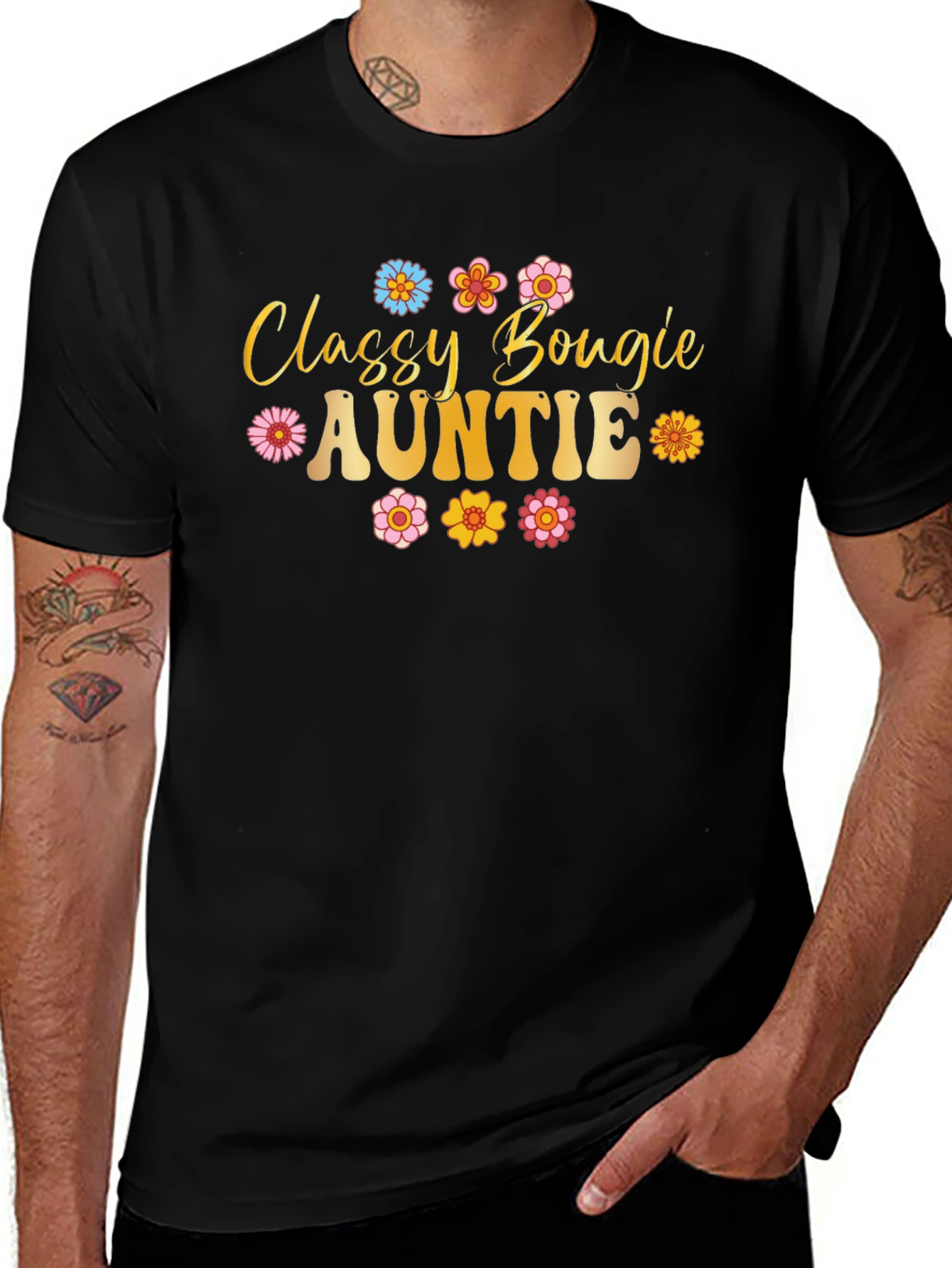 Classy Bougie Auntie Black T-Shirt