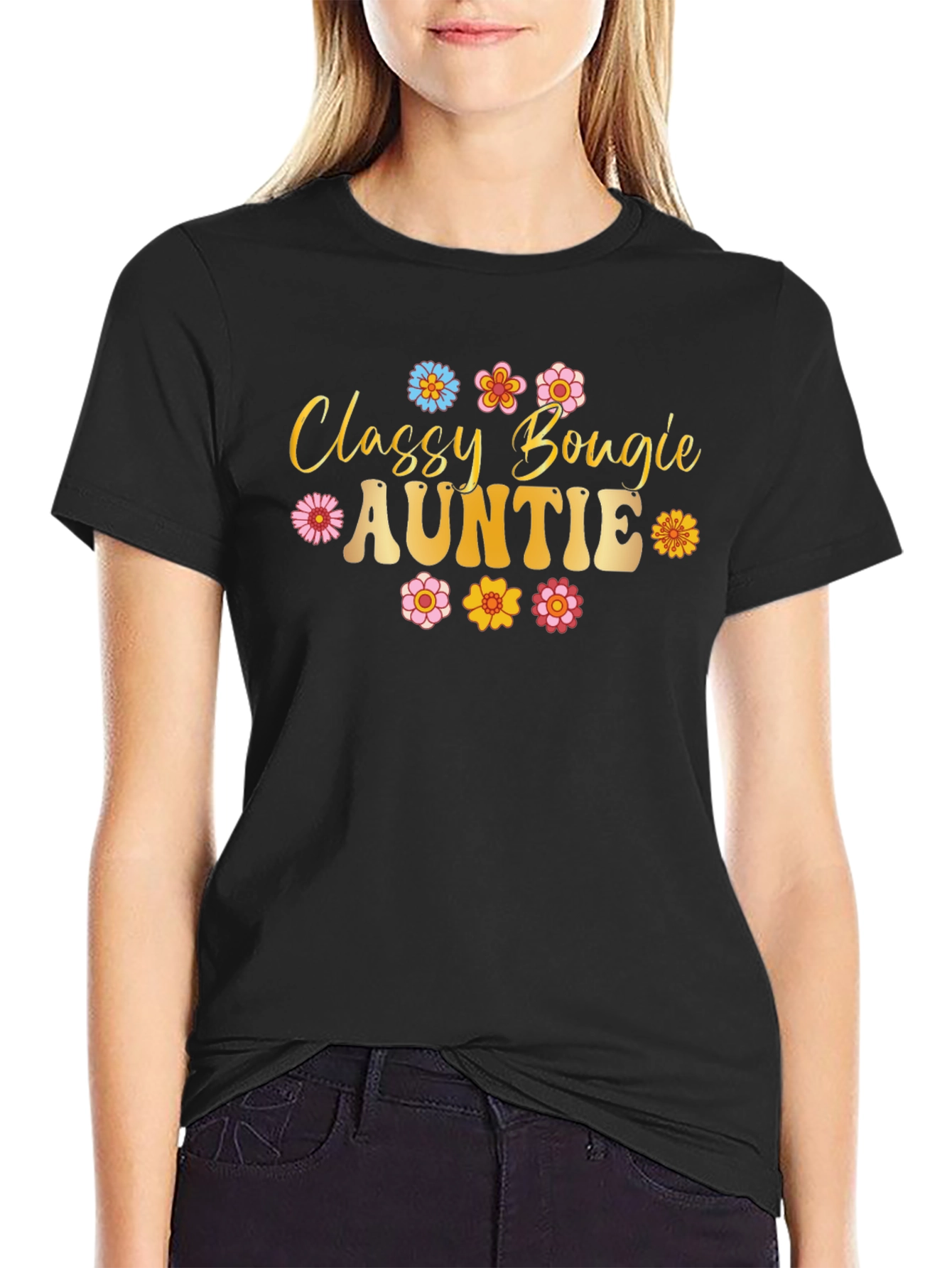 Classy Bougie Auntie Black T-Shirt