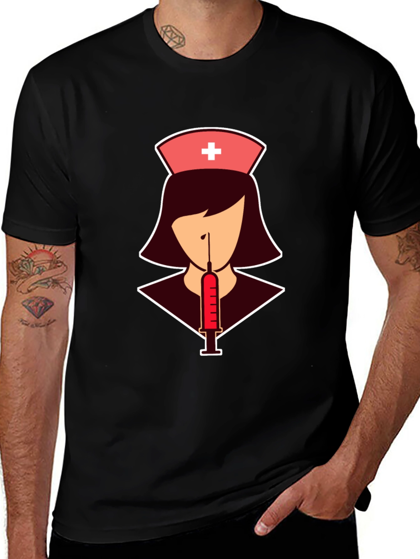 Nurse Syringe T-Shirt: Stylish Graphic Tee