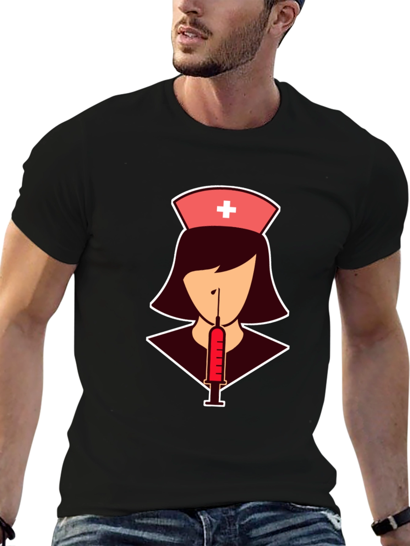 Nurse Syringe T-Shirt: Stylish Graphic Tee