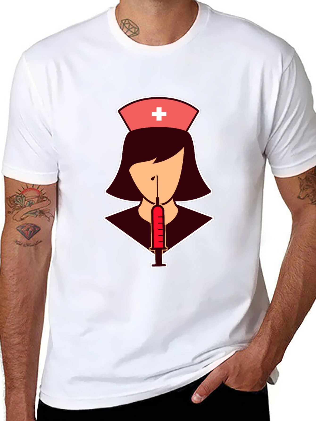 Nurse Syringe T-Shirt: Stylish Graphic Tee