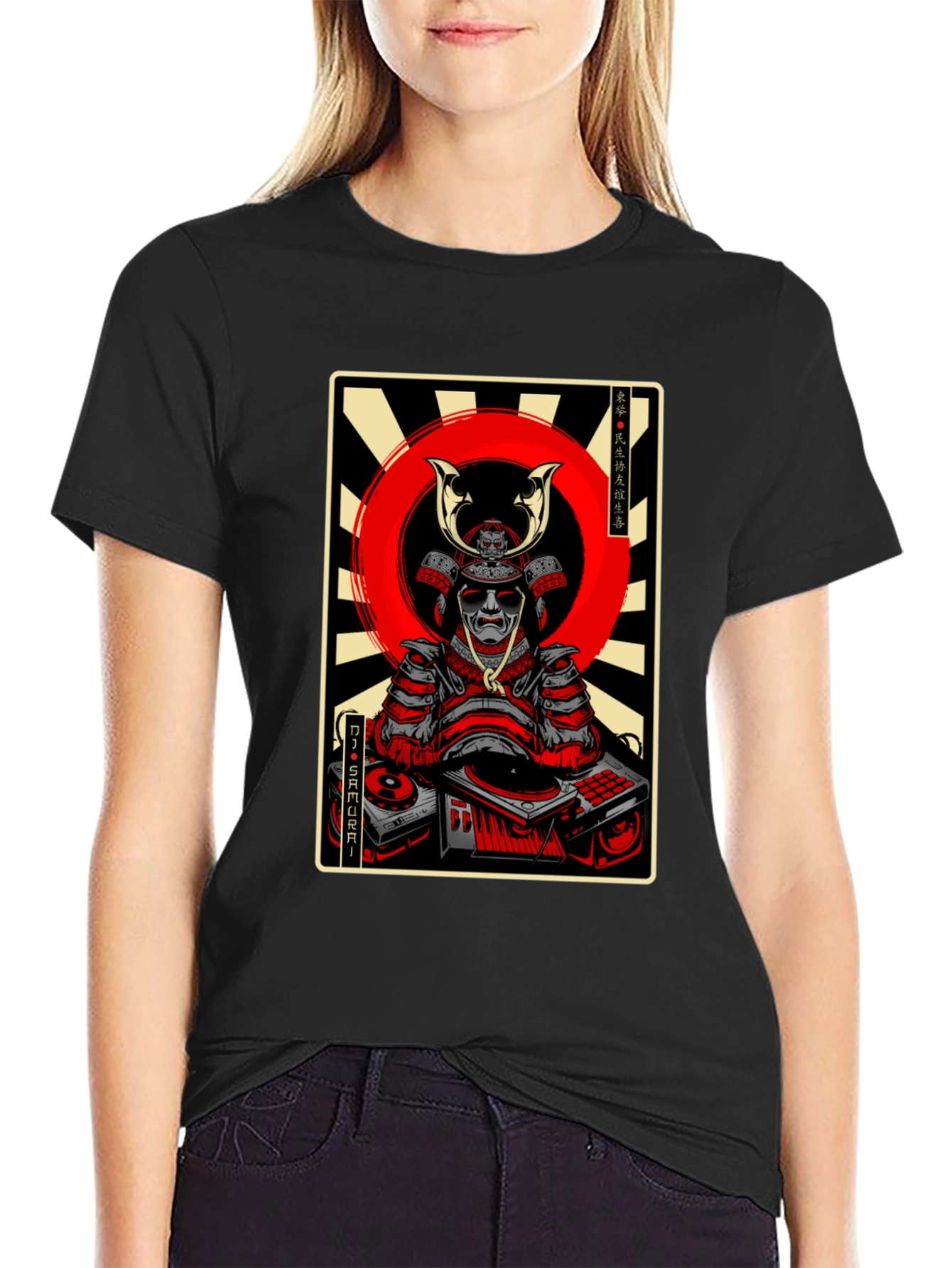 DJ Samurai Graphic Tee - Black