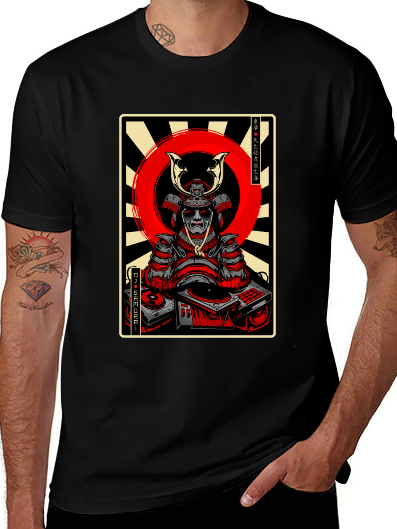DJ Samurai Graphic Tee - Black
