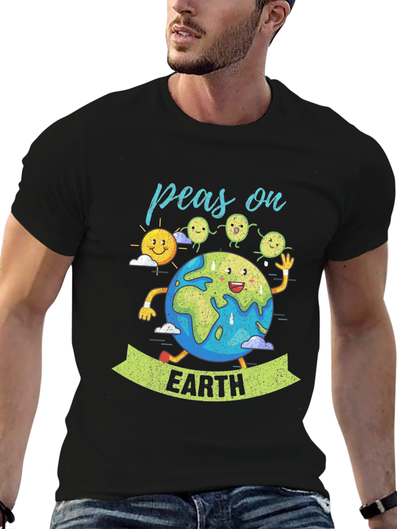 Peas on Earth Graphic T-Shirt - Eco-Friendly Design