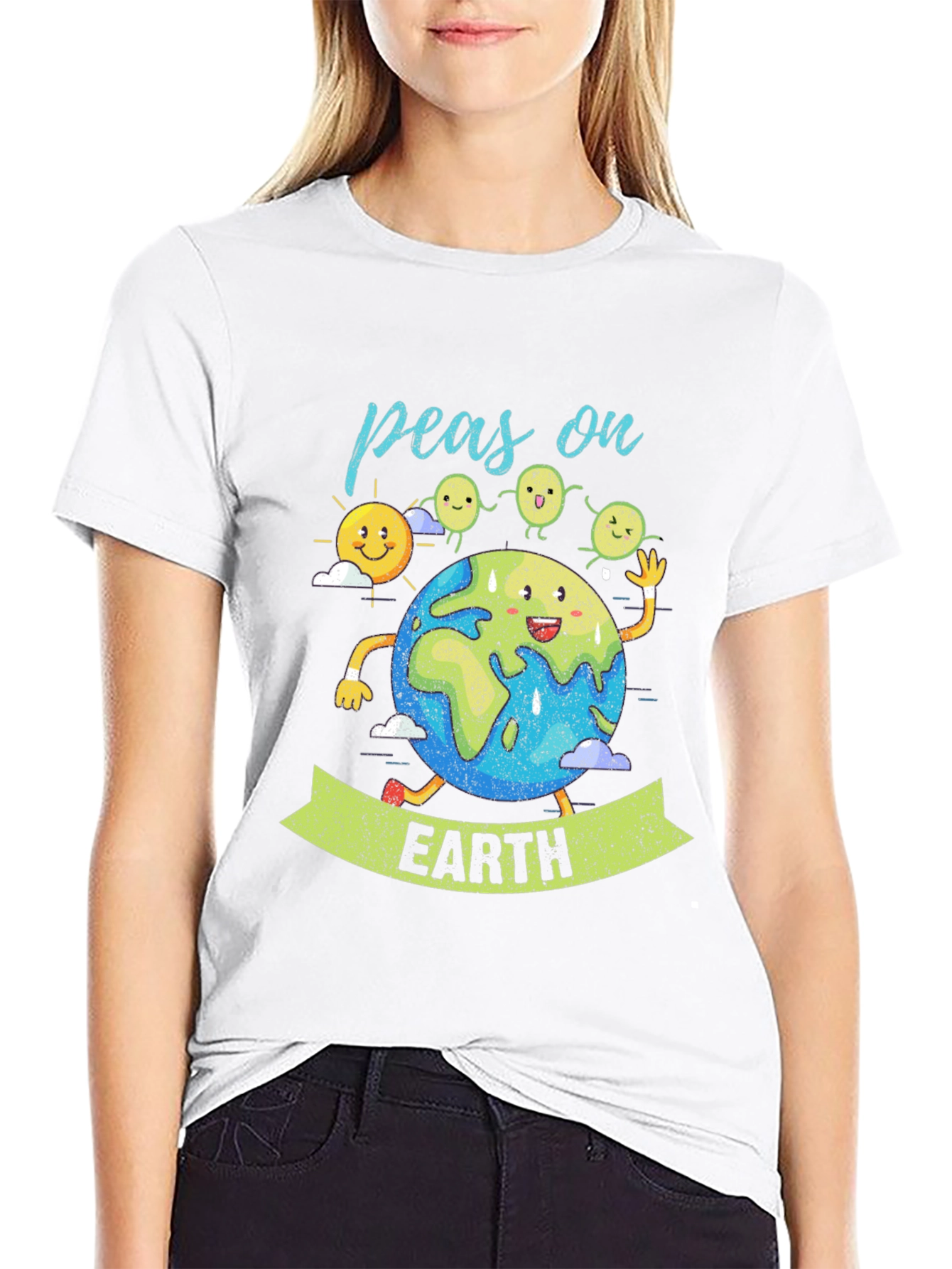 Peas on Earth Graphic T-Shirt - Eco-Friendly Design