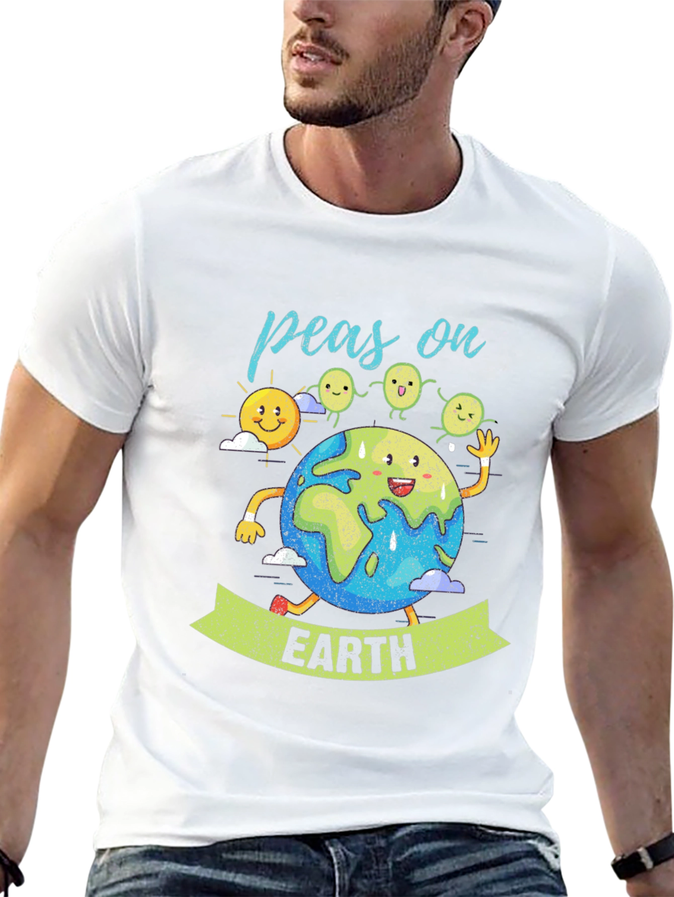 Peas on Earth Graphic T-Shirt - Eco-Friendly Design