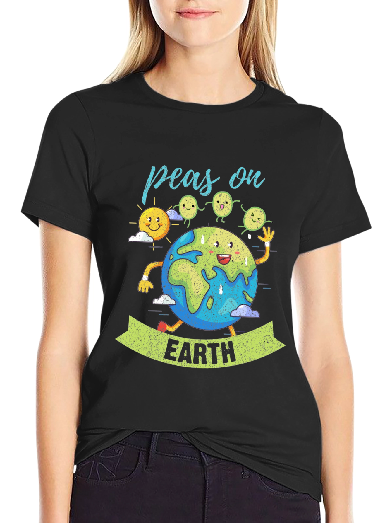 Peas on Earth Graphic T-Shirt - Eco-Friendly Design