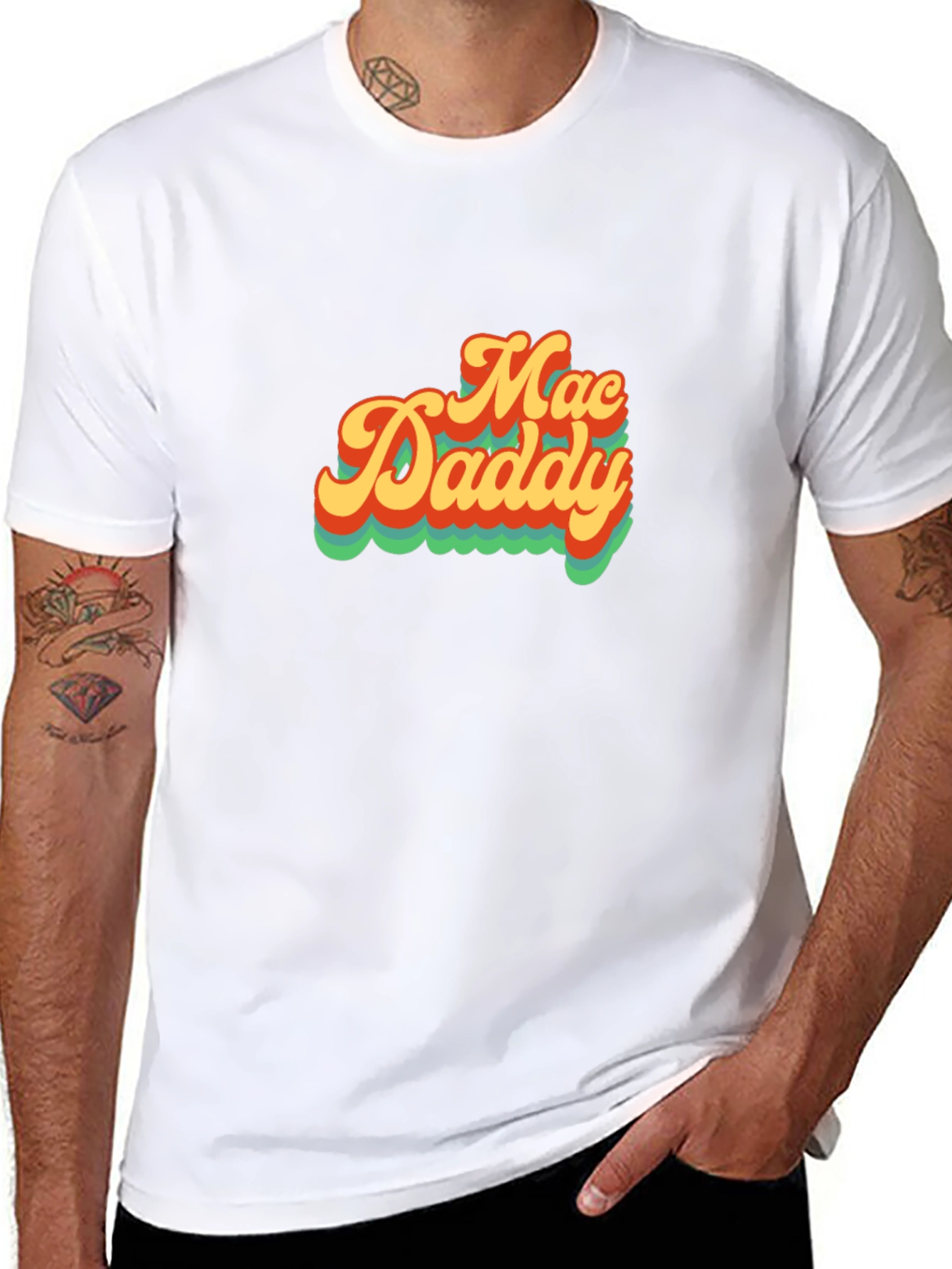 Mac Daddy Retro Style Graphic Tee - Black