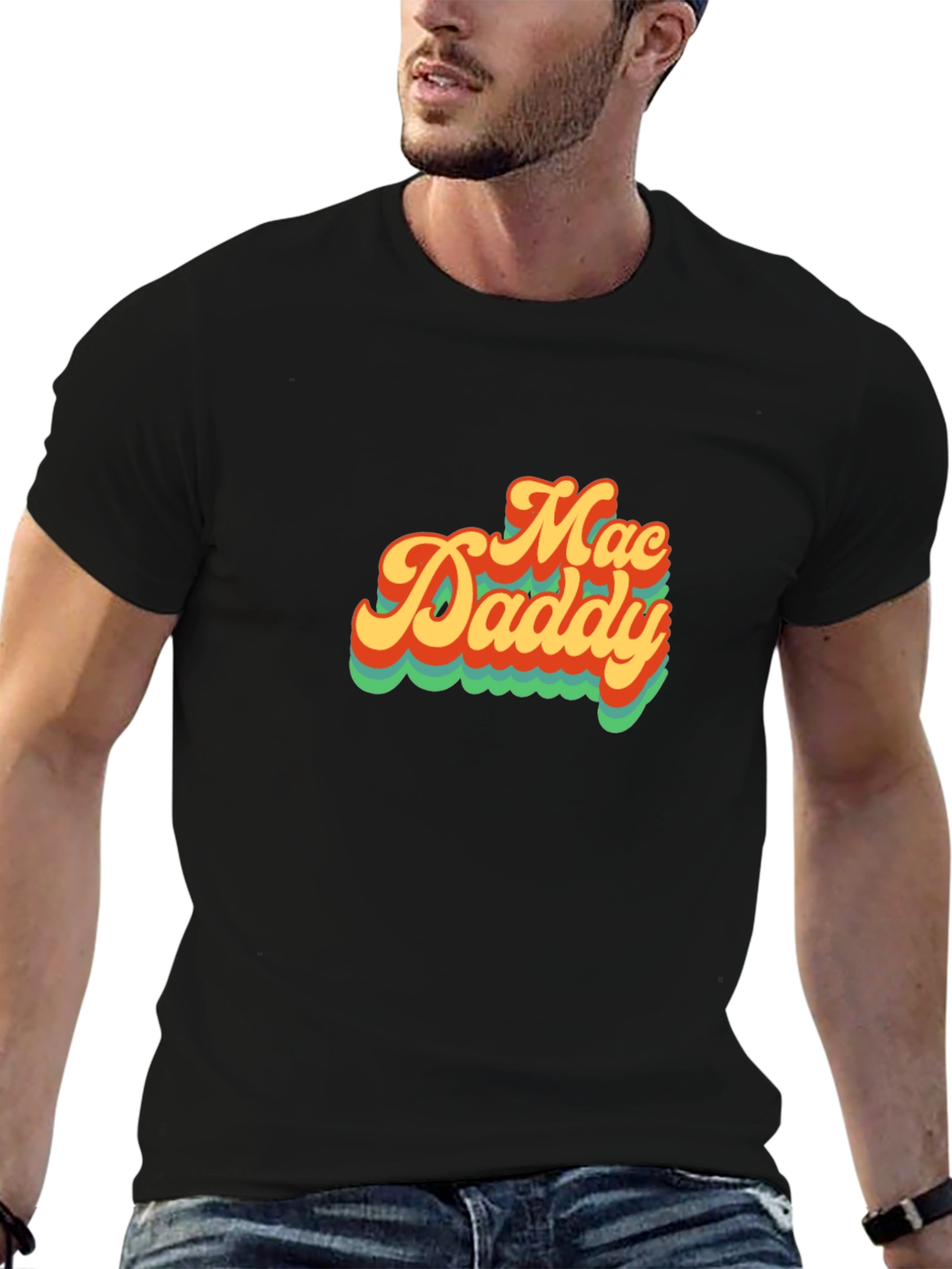 Mac Daddy Retro Style Graphic Tee - Black
