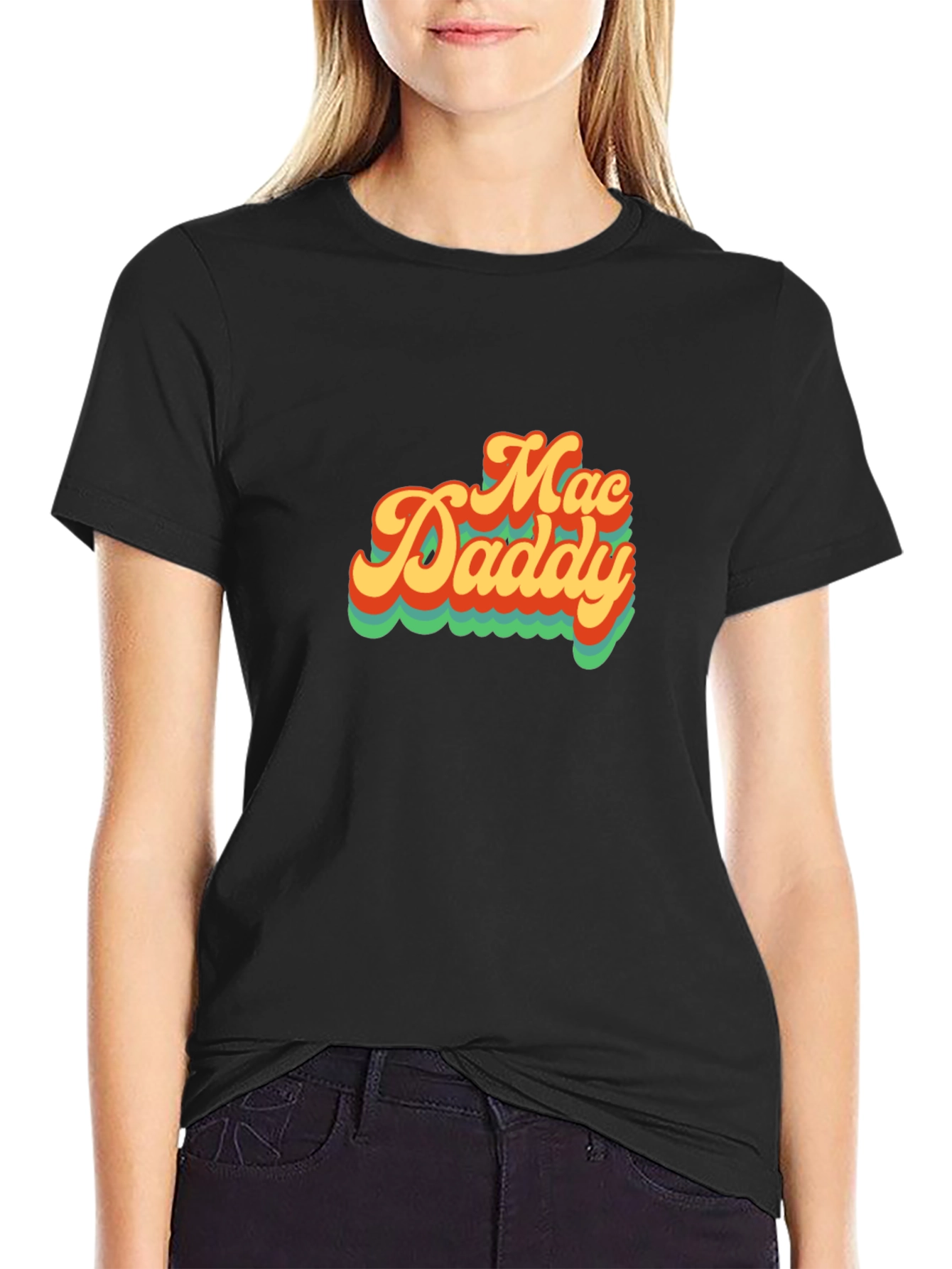 Mac Daddy Retro Style Graphic Tee - Black