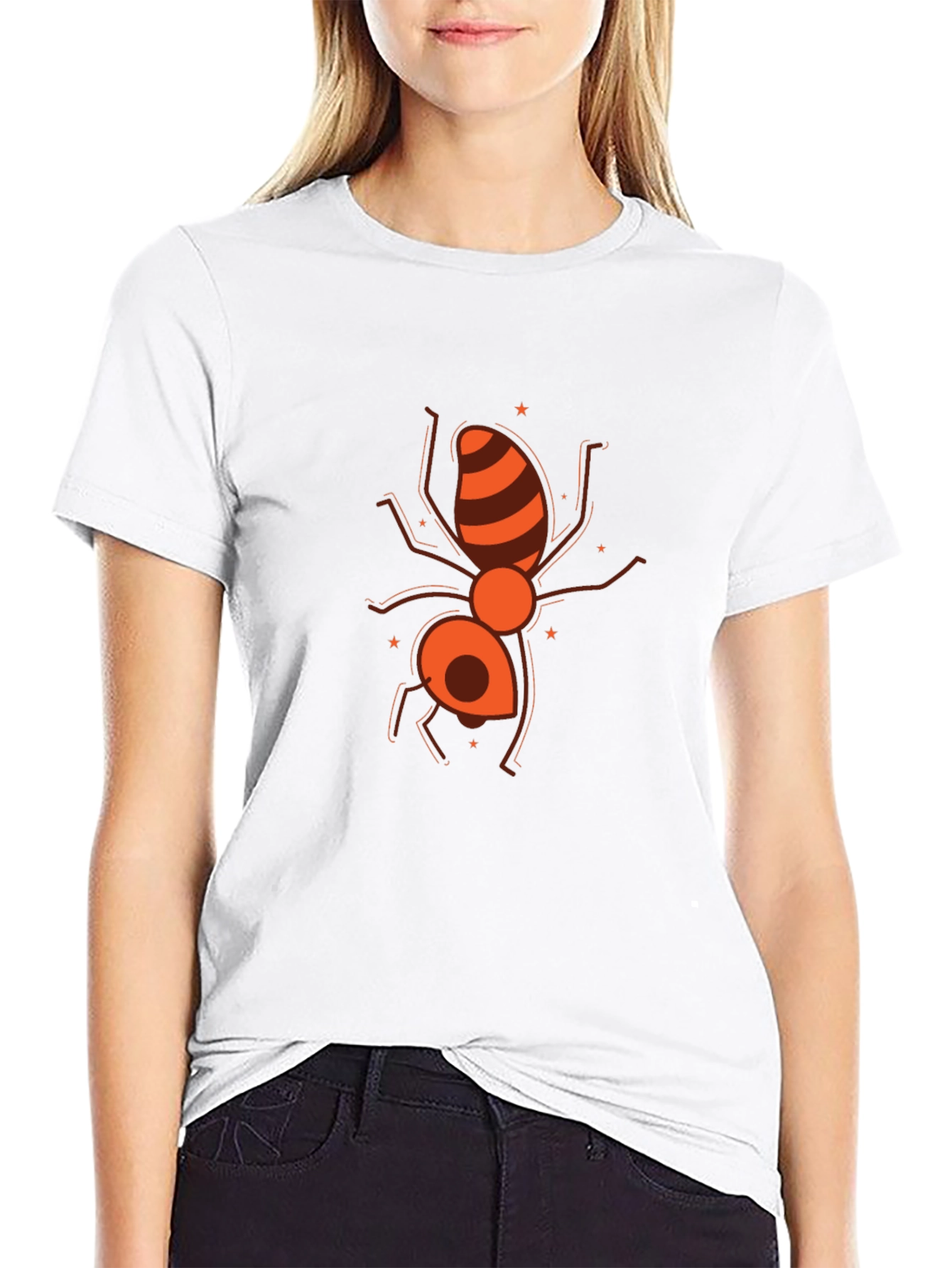 Ant Graphic Black T-Shirt - Unique Insect Design