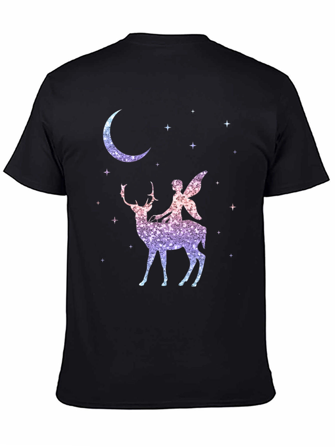 Fairy Riding Deer Graphic T-Shirt