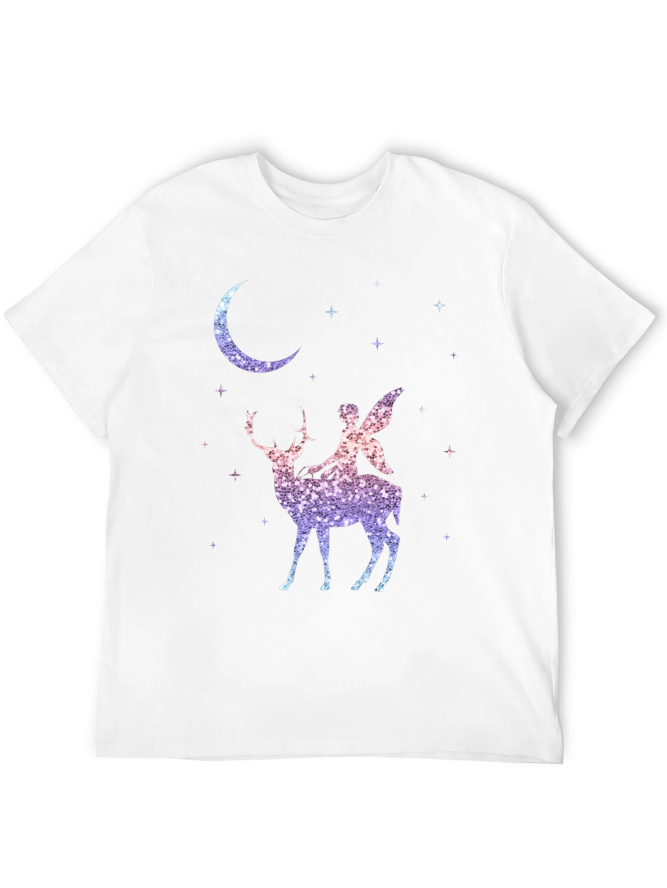 Fairy Riding Deer Graphic T-Shirt