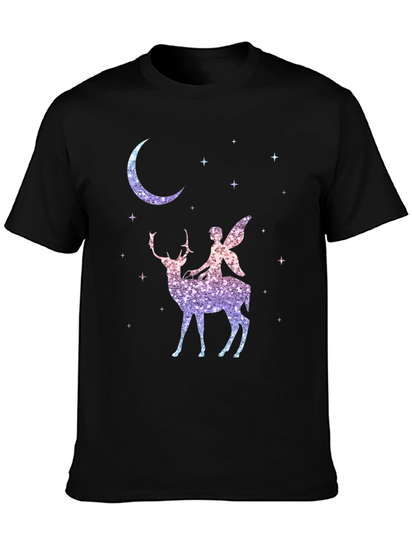 Fairy Riding Deer Graphic T-Shirt