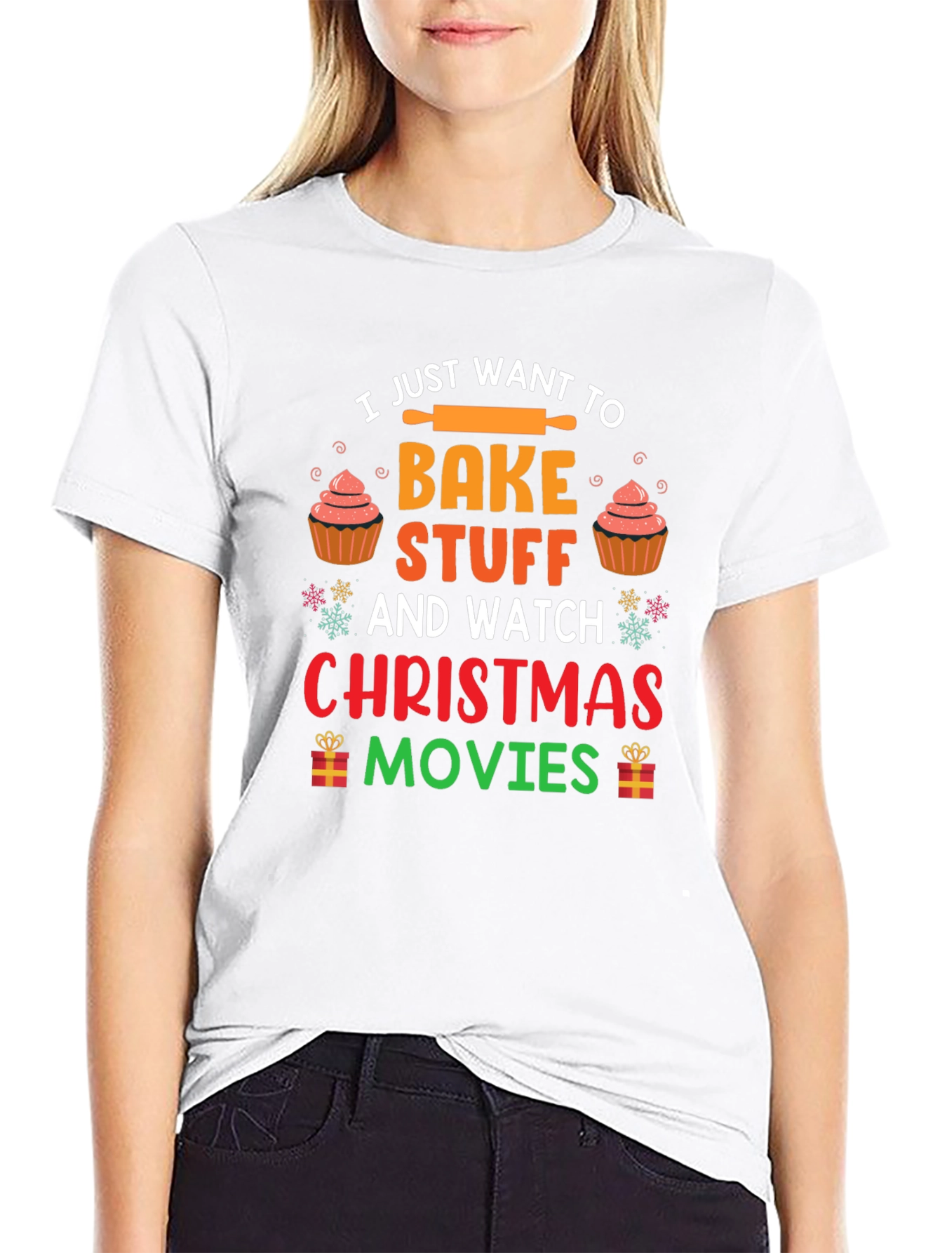 Bake Stuff & Watch Christmas Movies T-Shirt