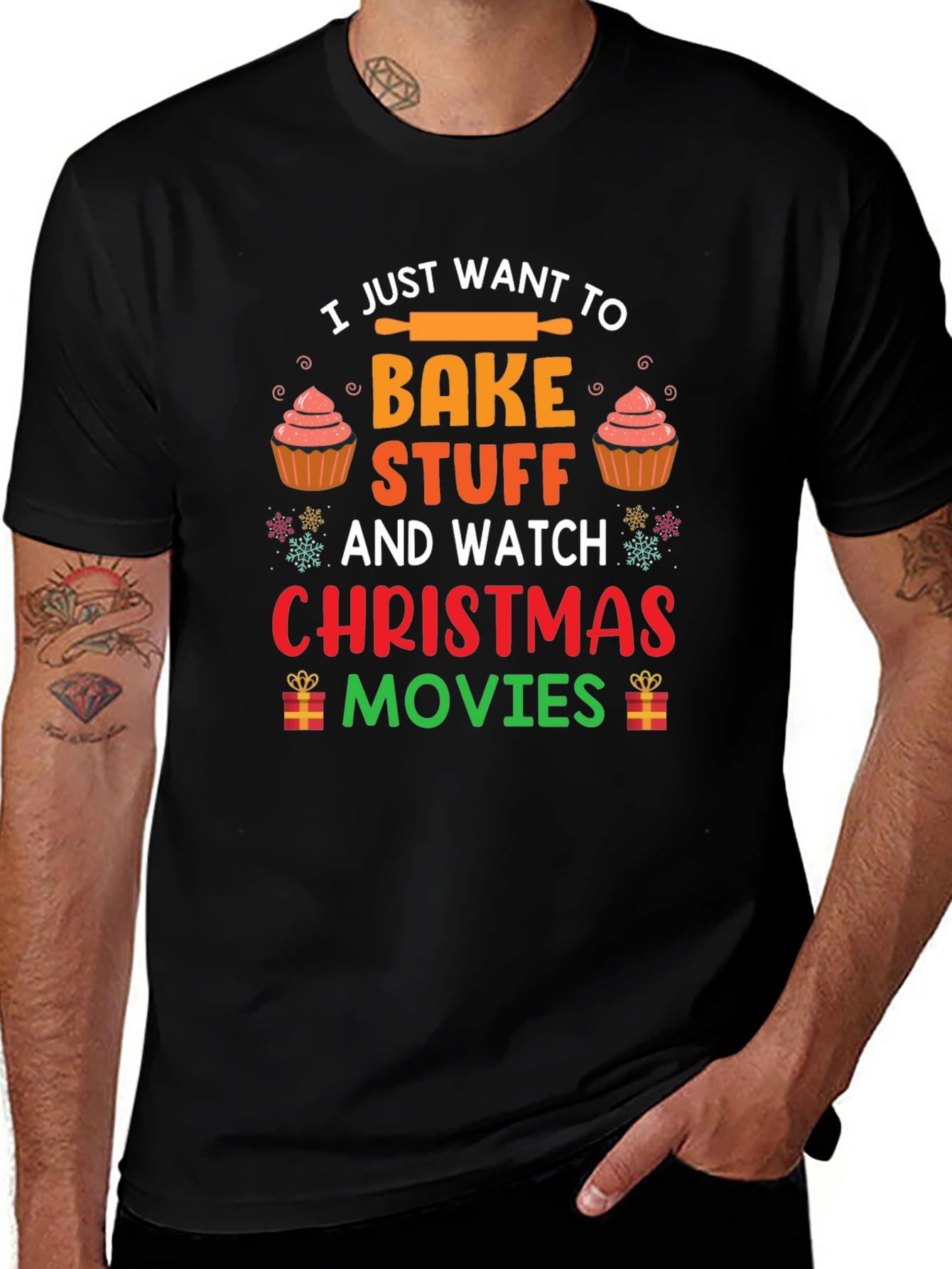 Bake Stuff & Watch Christmas Movies T-Shirt