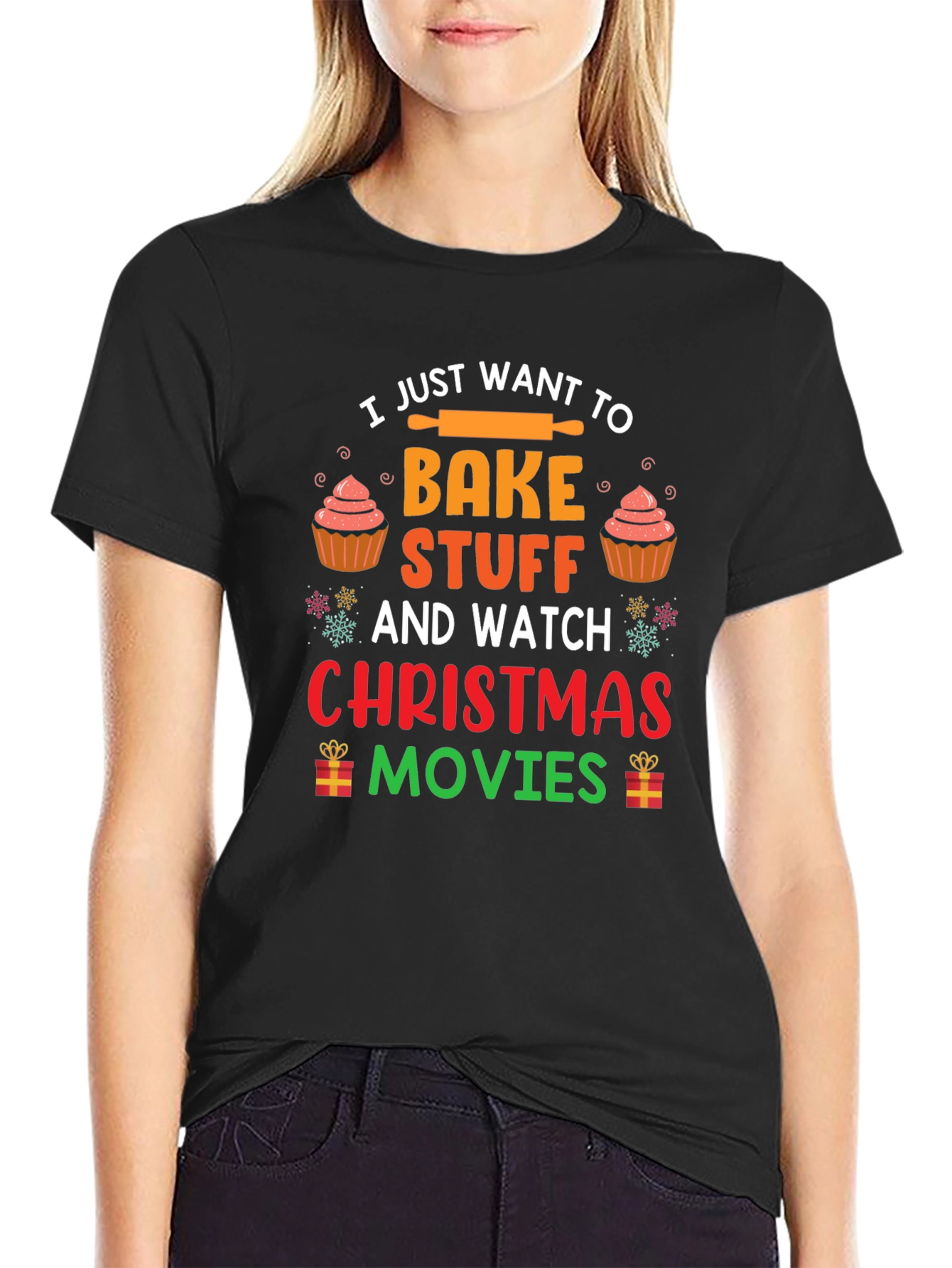 Bake Stuff & Watch Christmas Movies T-Shirt