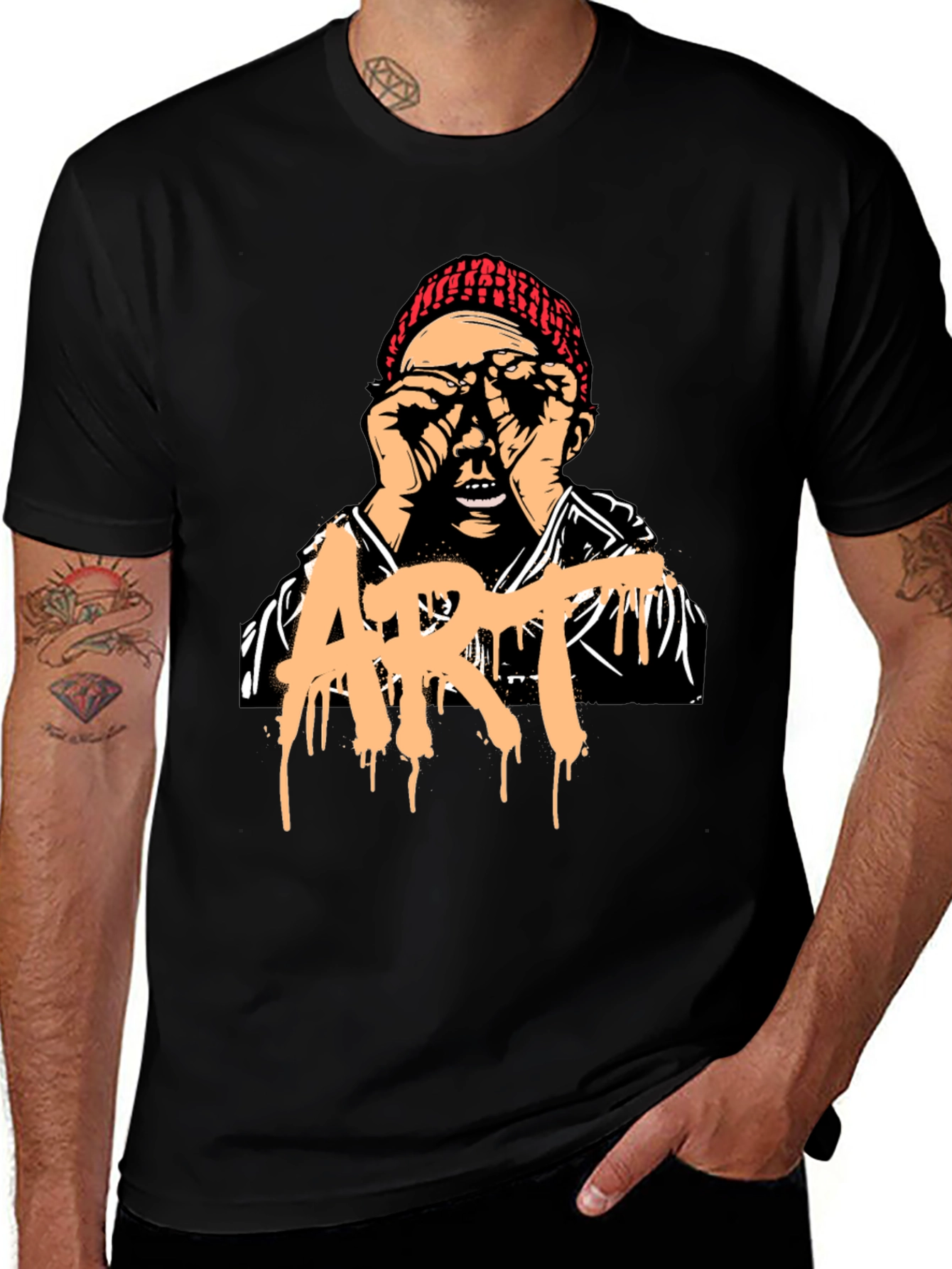Artistic Graphic Print T-Shirt - Unique Street Style Tee