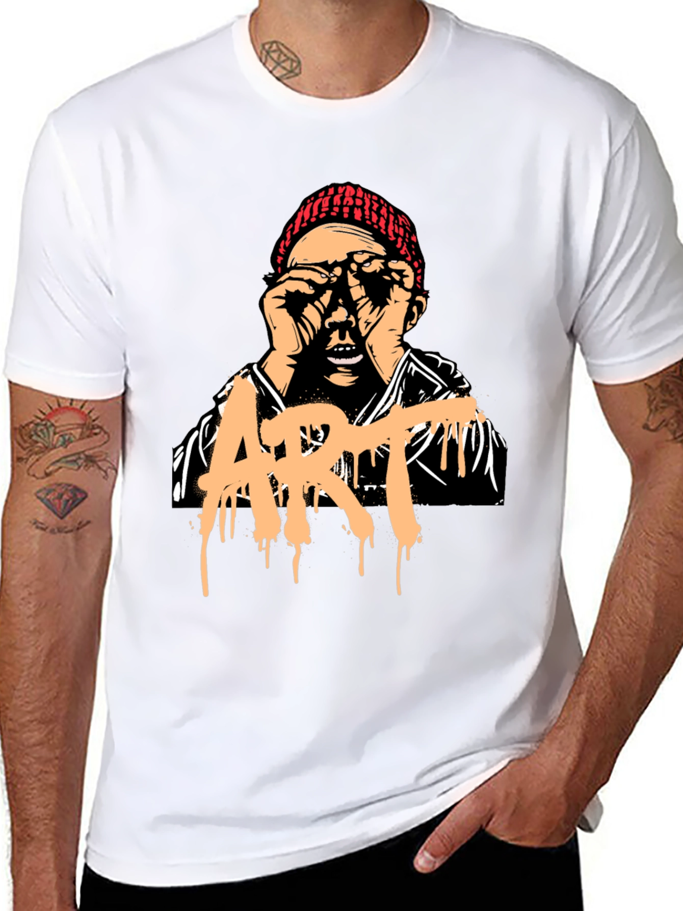 Artistic Graphic Print T-Shirt - Unique Street Style Tee