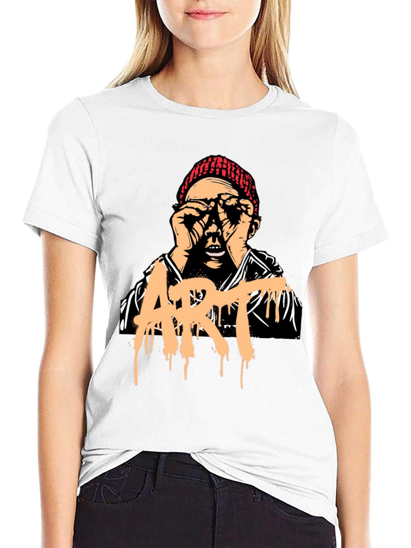 Artistic Graphic Print T-Shirt - Unique Street Style Tee