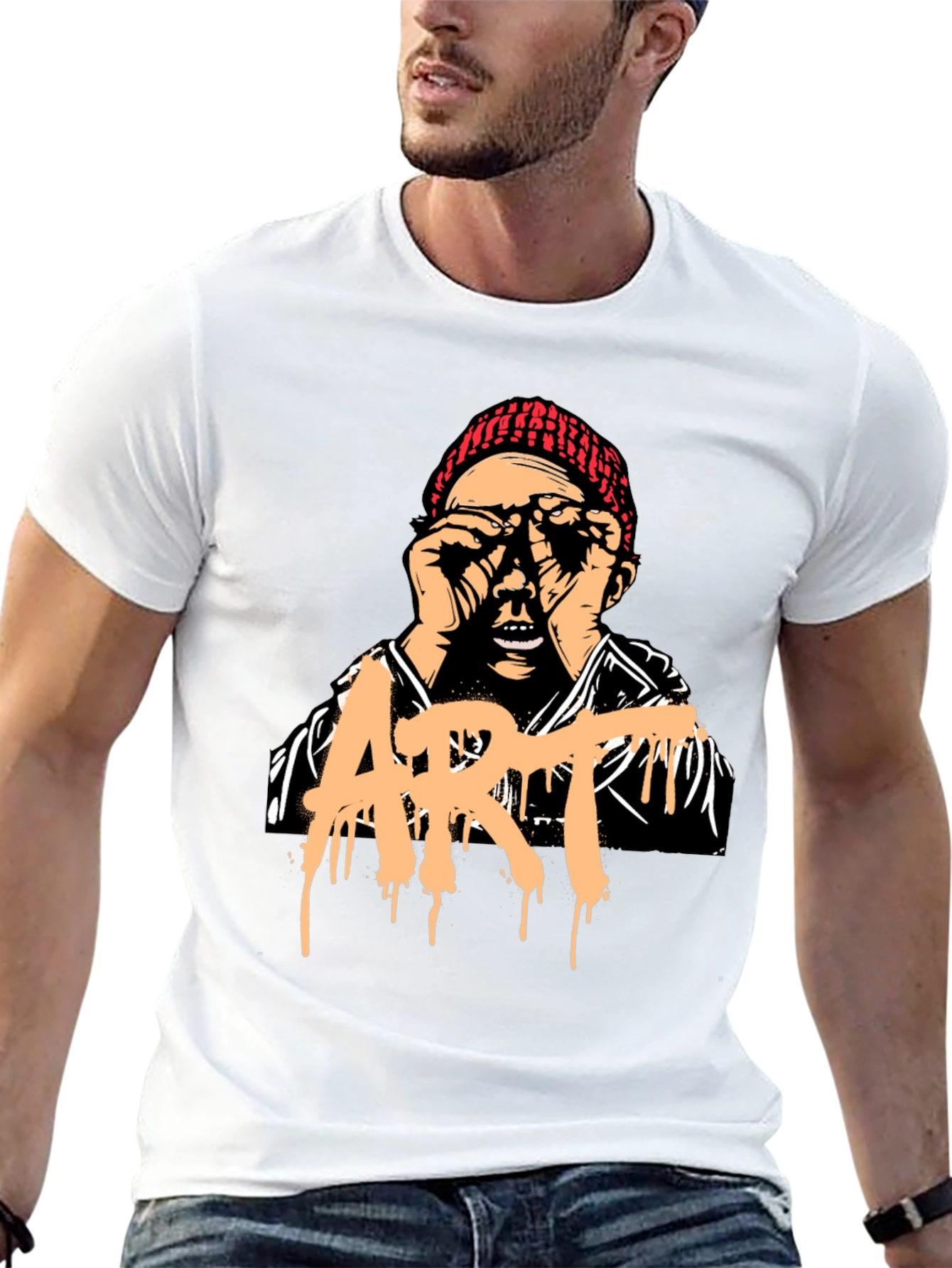 Artistic Graphic Print T-Shirt - Unique Street Style Tee