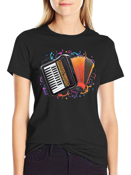 Accordion Graphic T-Shirt - Musical Instrument Tee