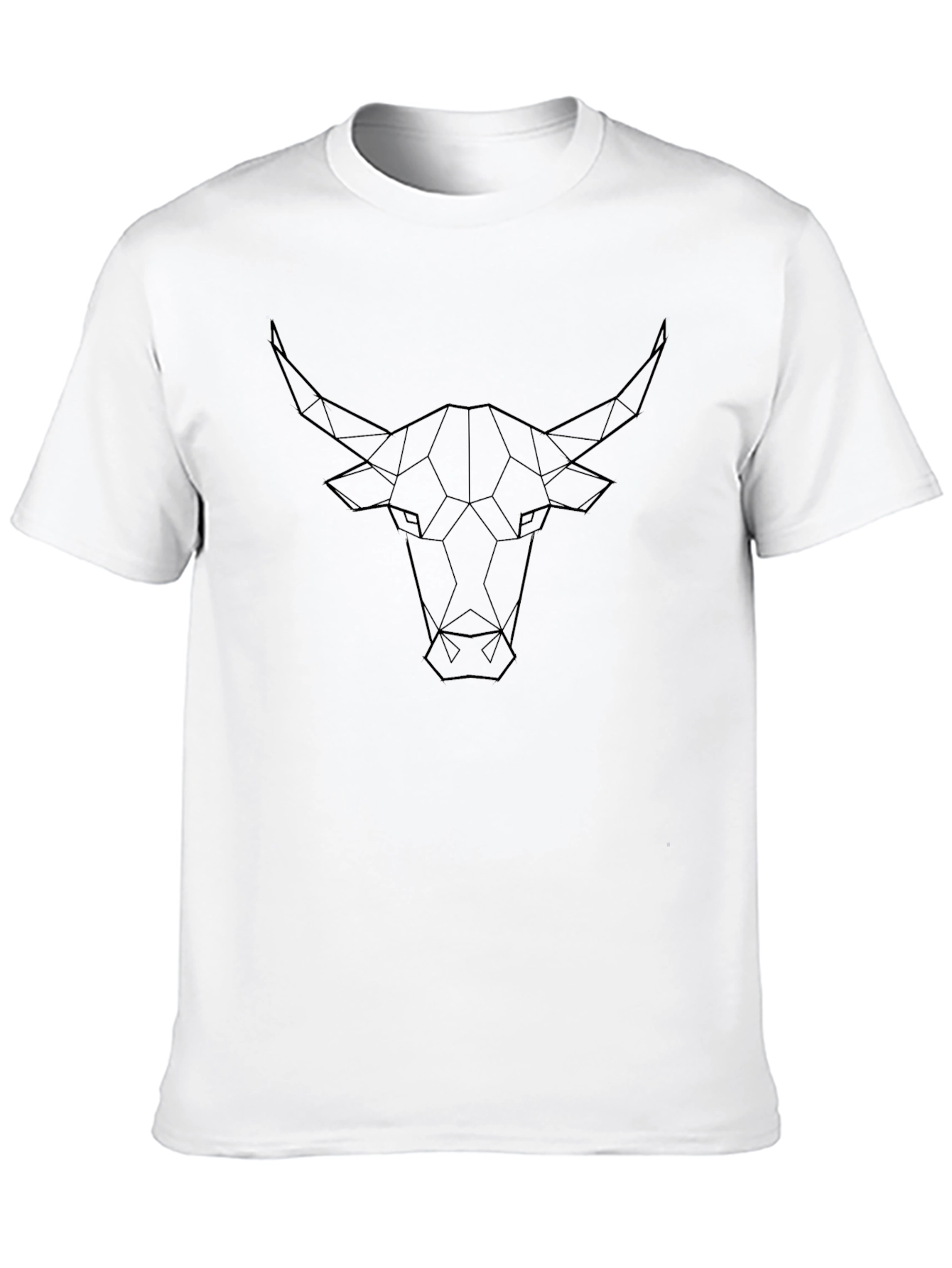 Geometric Bull T-Shirt - Modern Graphic Tee