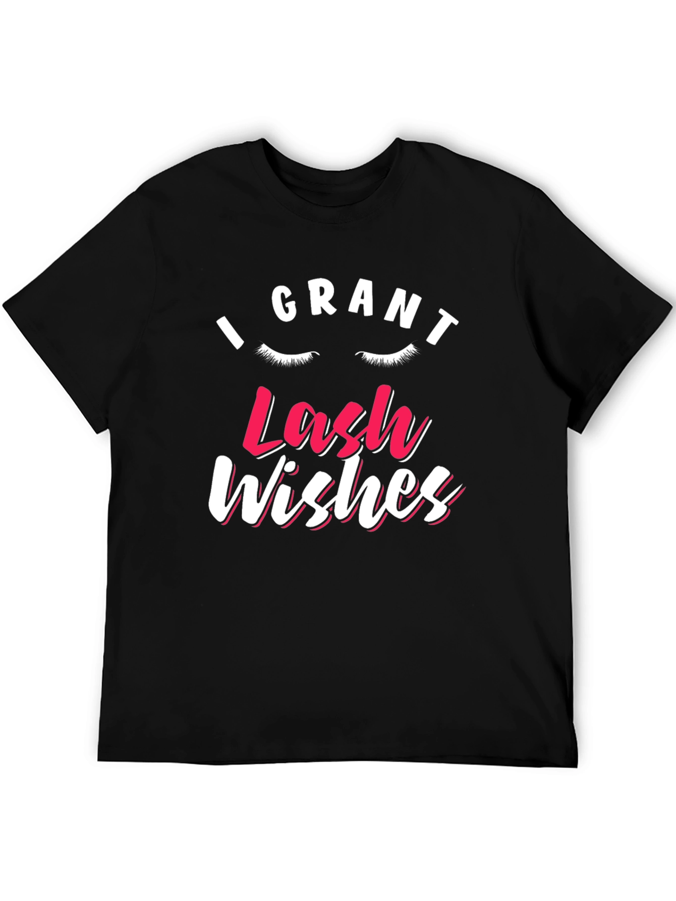 I Grant Lash Wishes Black Graphic T-Shirt
