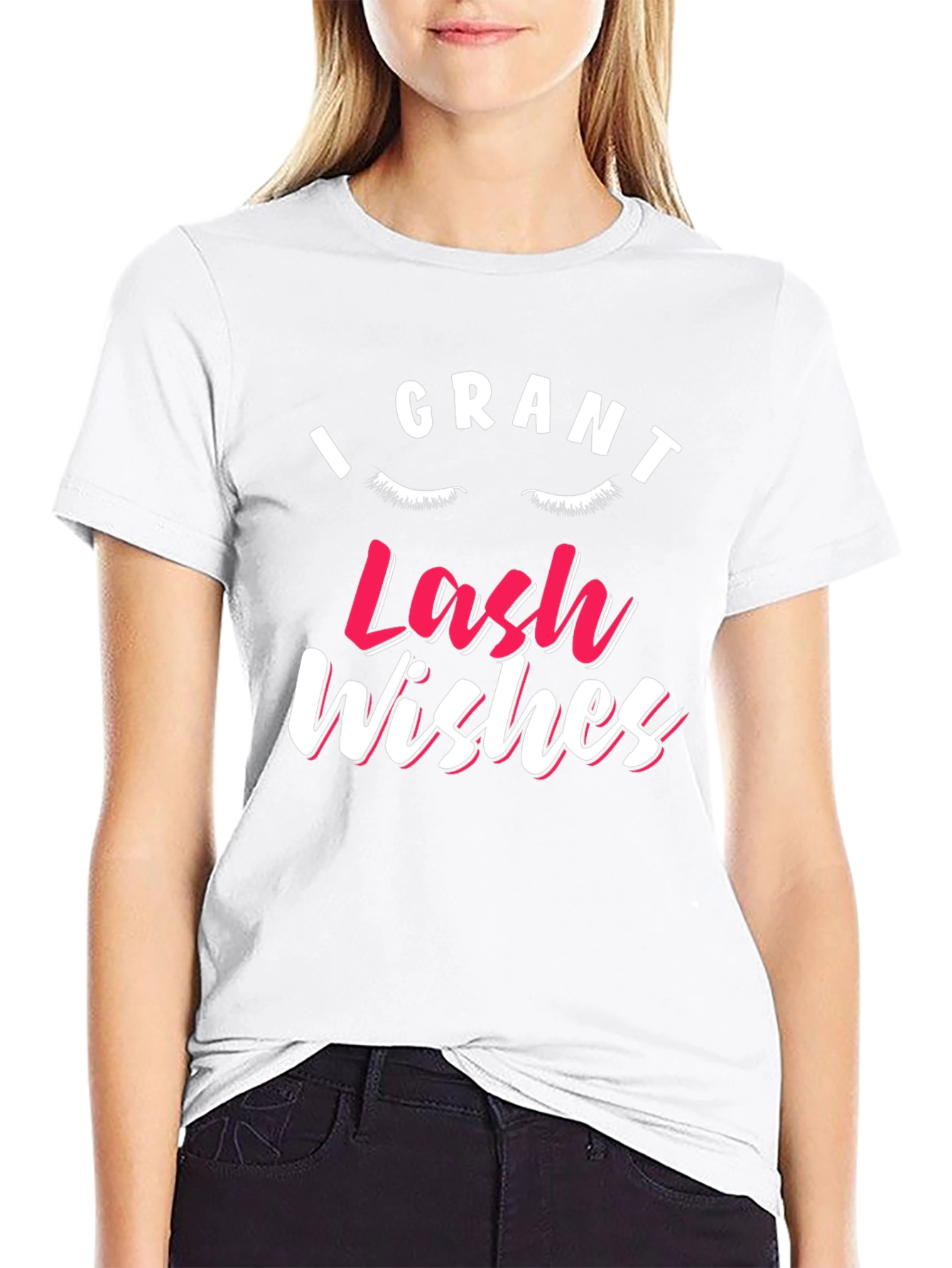 I Grant Lash Wishes Black Graphic T-Shirt
