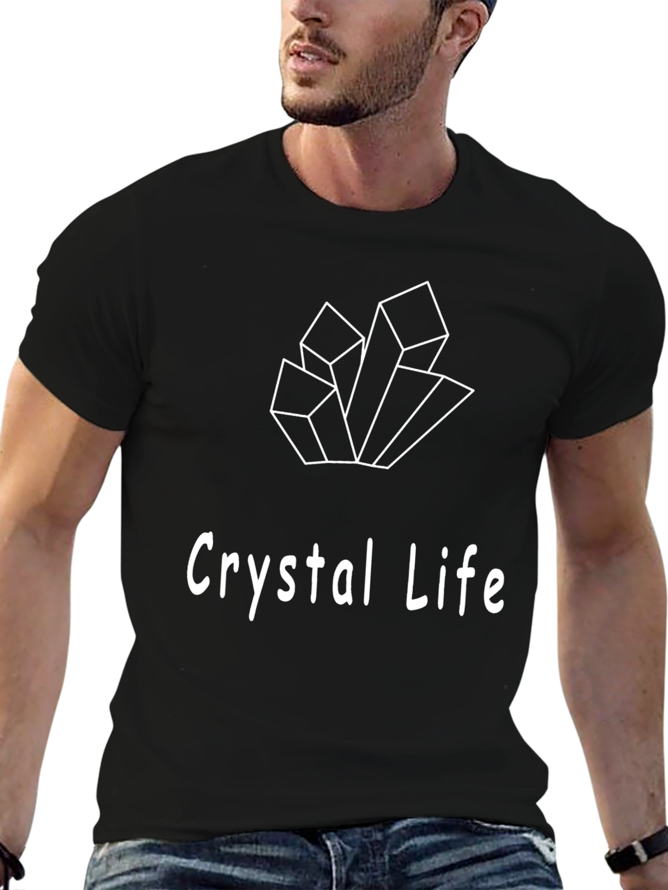 Crystal Life Graphic Black T-Shirt