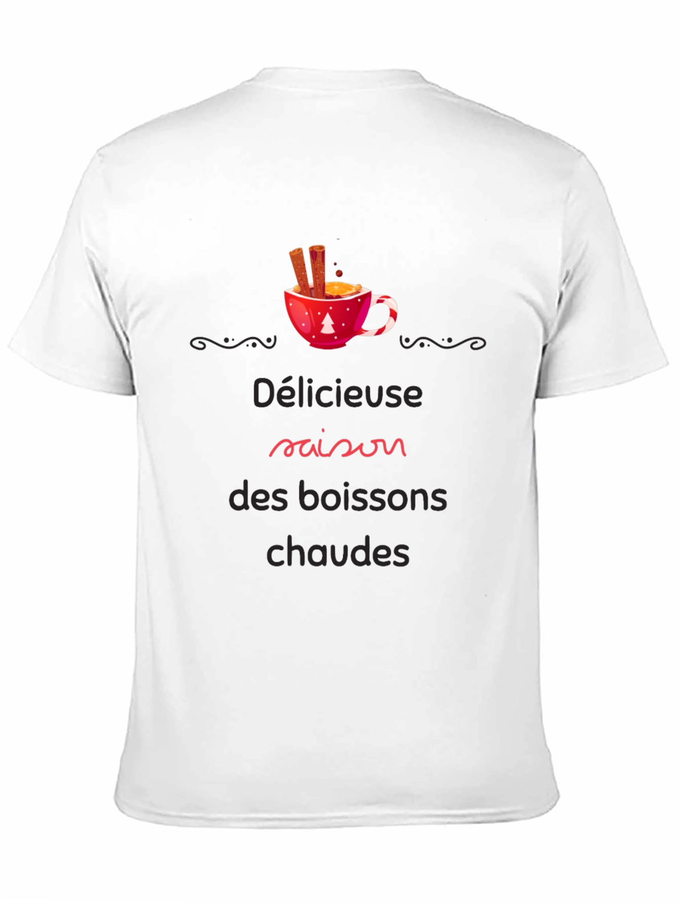 Festive Hot Drinks Season Black T-Shirt