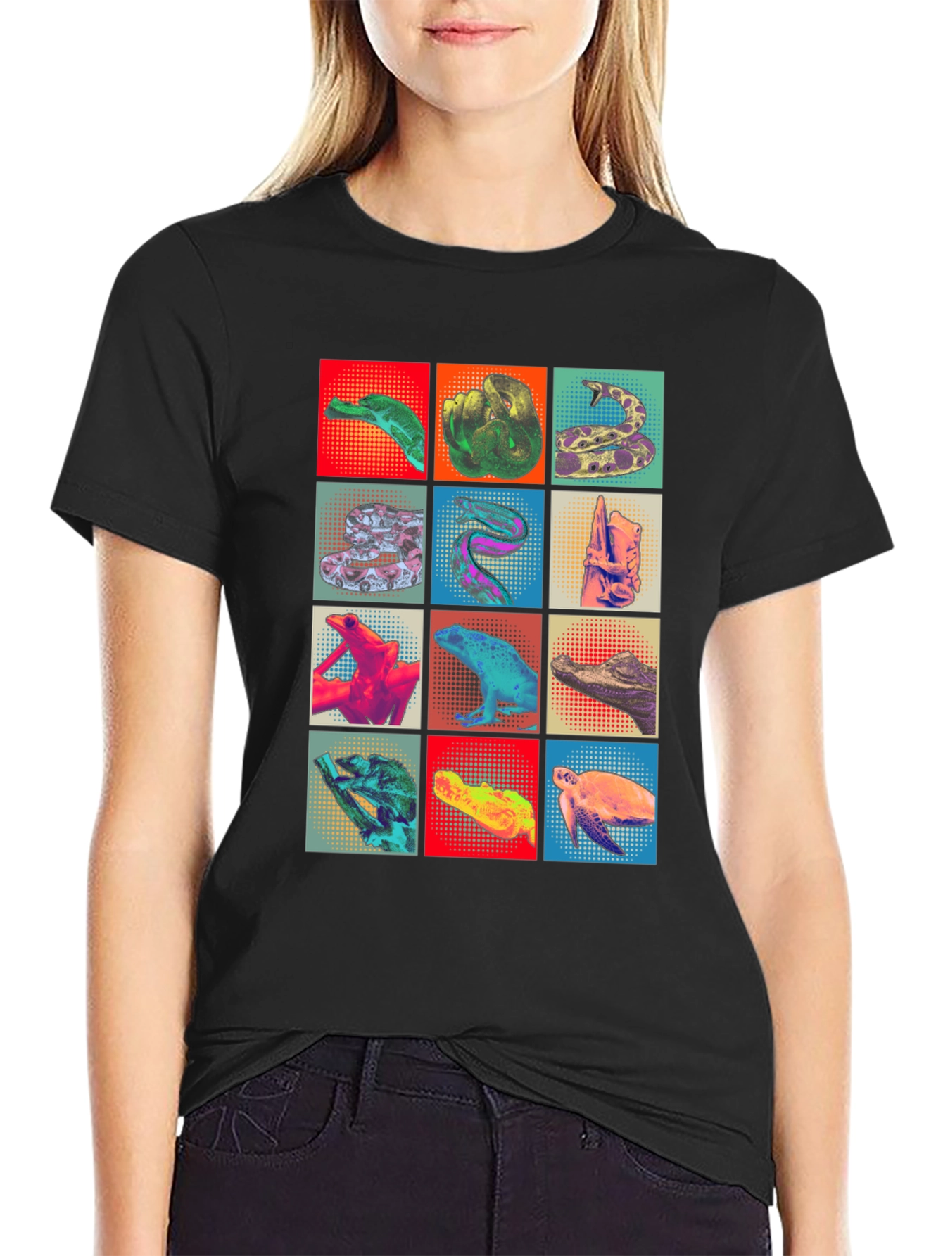 Reptile Pop Art T-Shirt Unique Graphic Tee