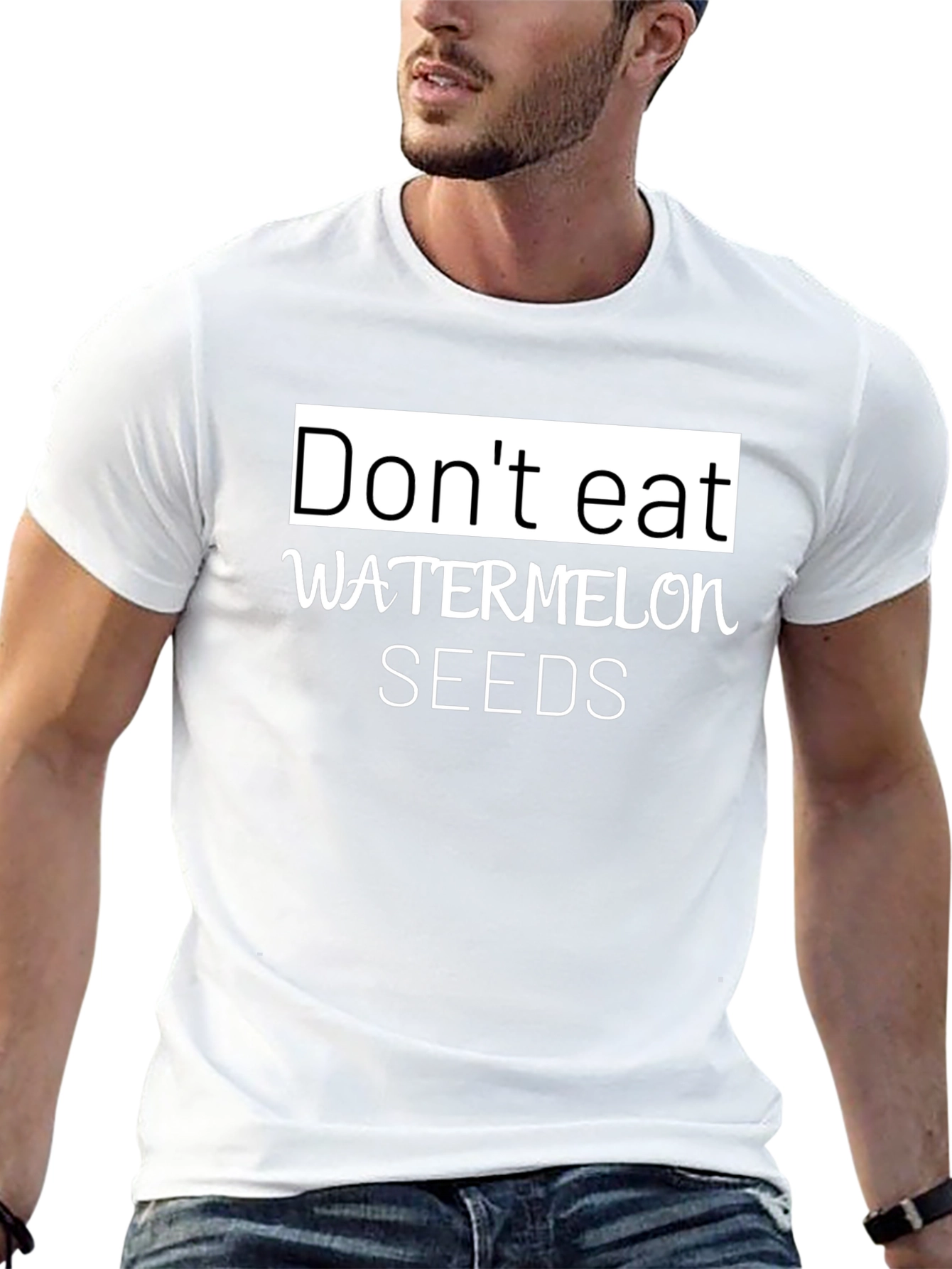 Funny Dont Eat Watermelon Seeds Graphic Tee