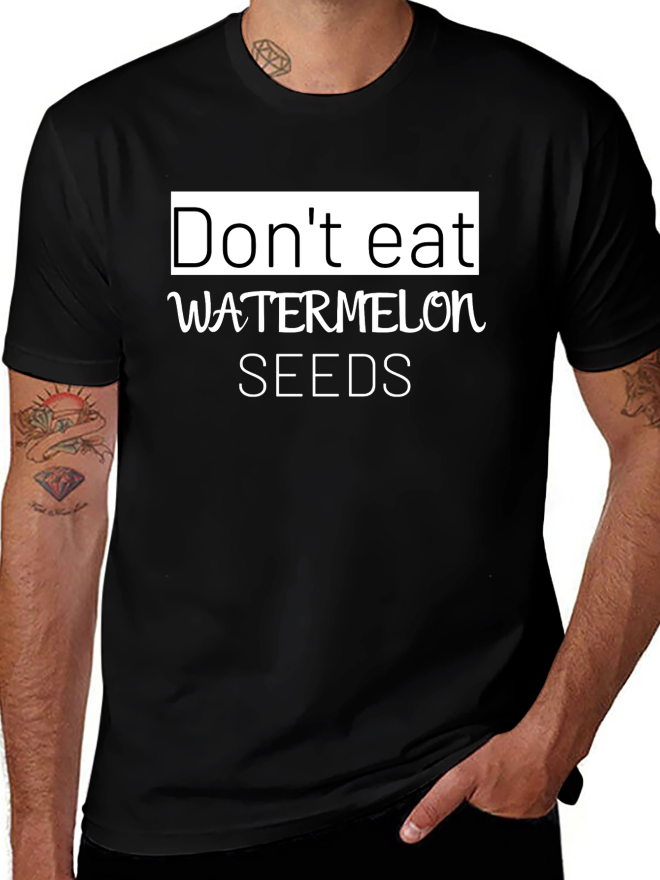 Funny Dont Eat Watermelon Seeds Graphic Tee