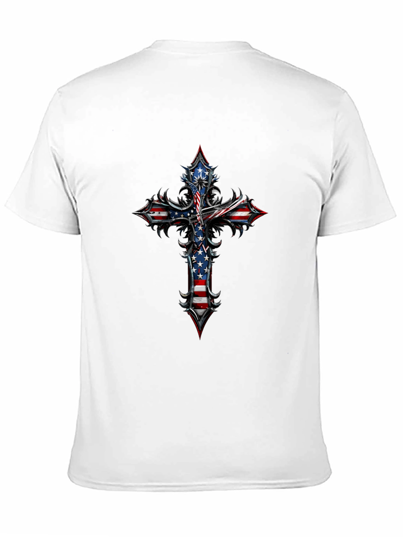 American Flag Cross Graphic Tee