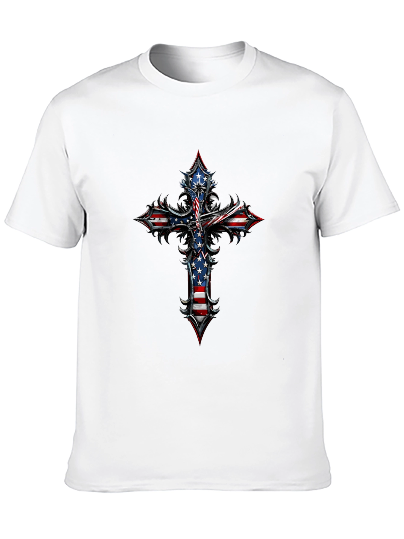American Flag Cross Graphic Tee