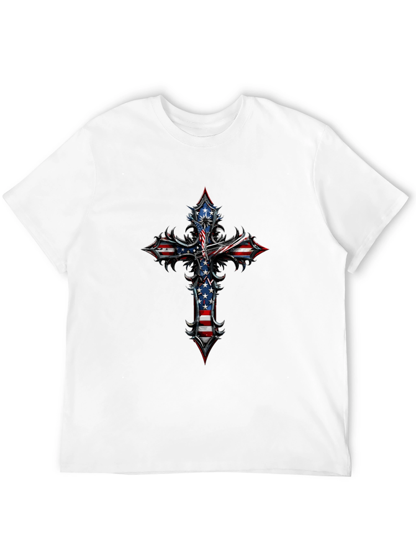 American Flag Cross Graphic Tee