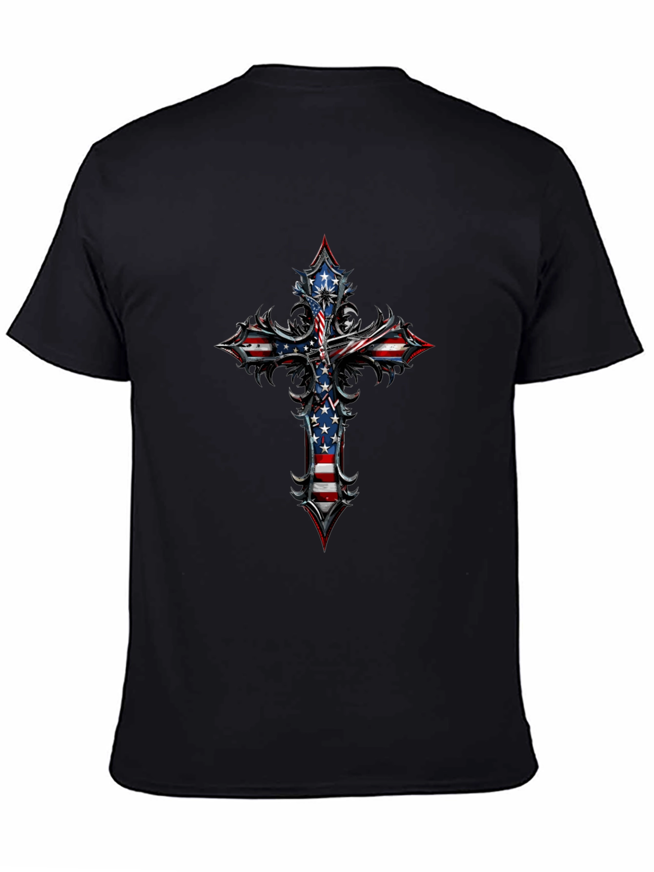 American Flag Cross Graphic Tee