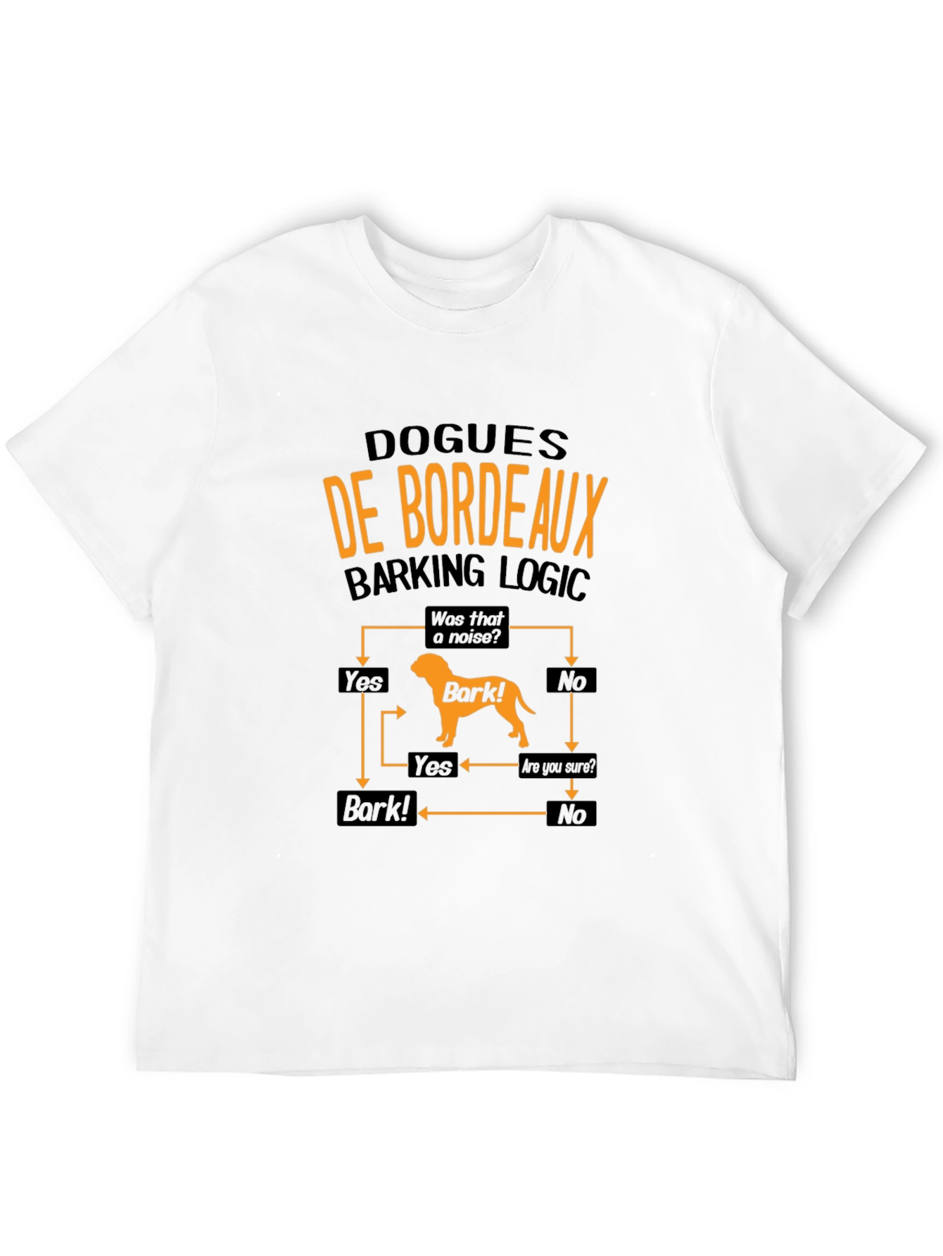 Dogue de Bordeaux Barking Logic Black T-Shirt
